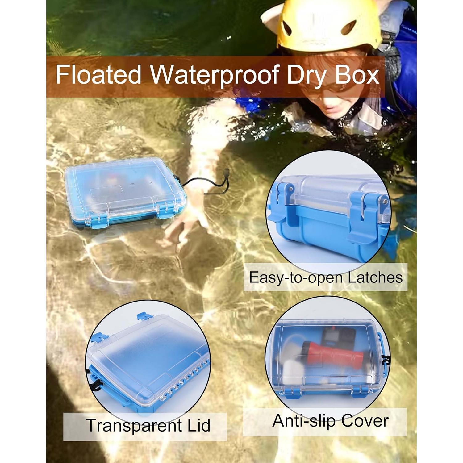 Caja Secadora Impermeable Wxvhji Azul 23.9x16.5x5.1 cm