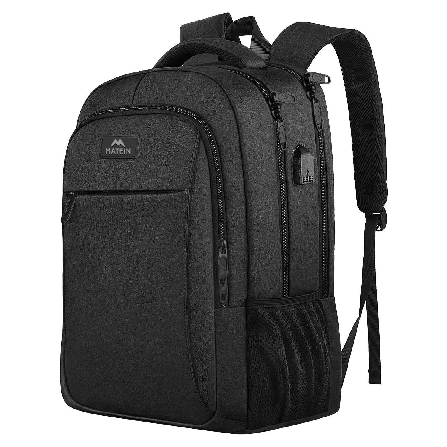 Mochila MATEIN para Laptop 15.6" USB Resistente al Agua