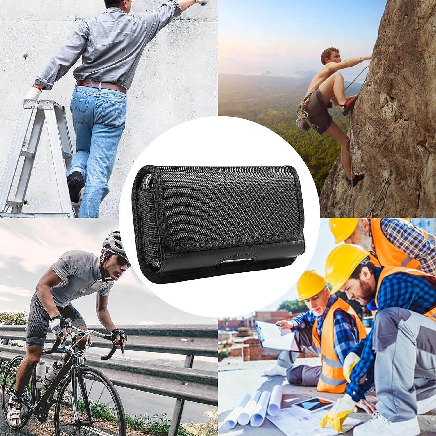 Funda de teléfono celular Seqoiyia con clip y ranura negra