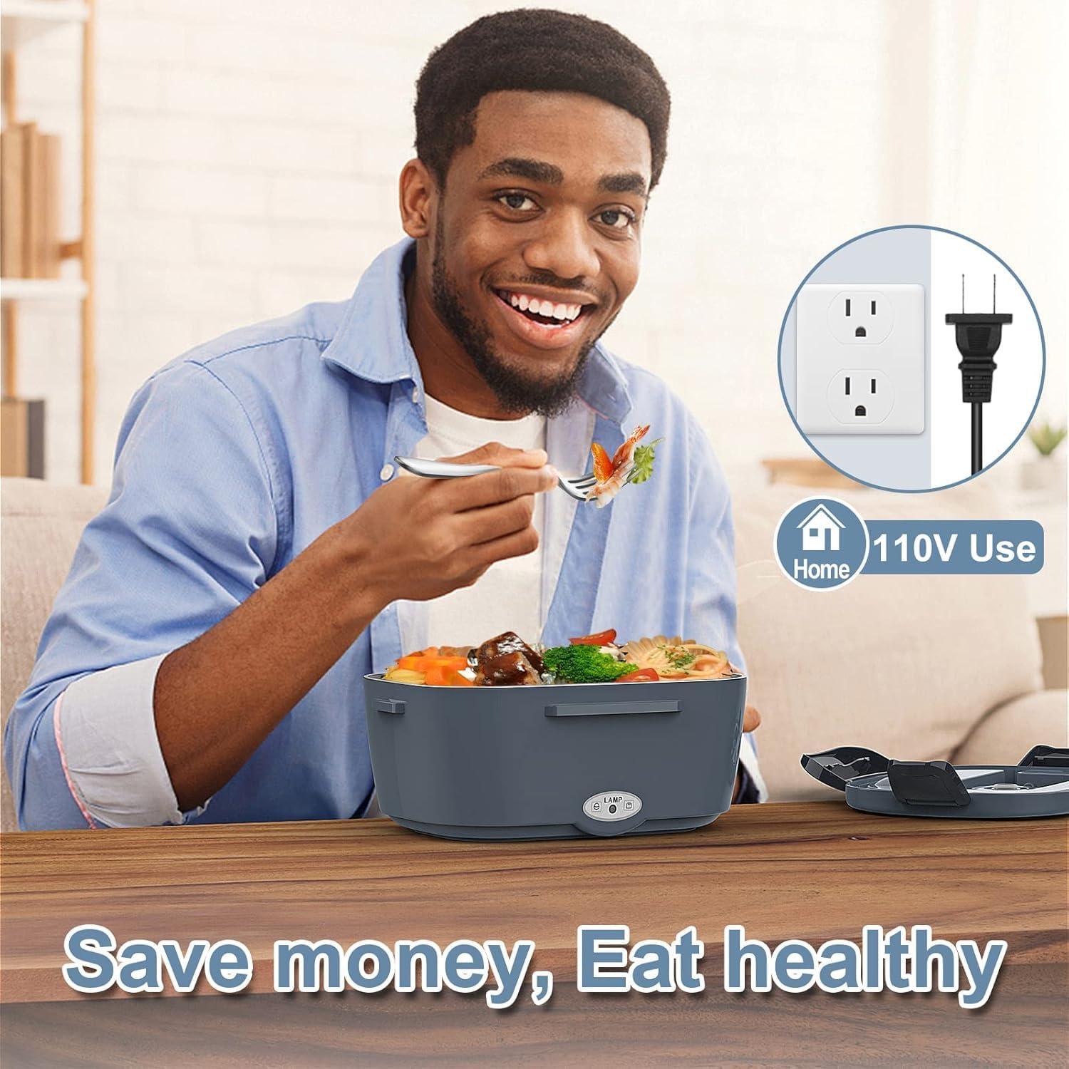 Caja de Almuerzo Eléctrica WisaKey 1.5L Acero Inoxidable 12V/24V/110V