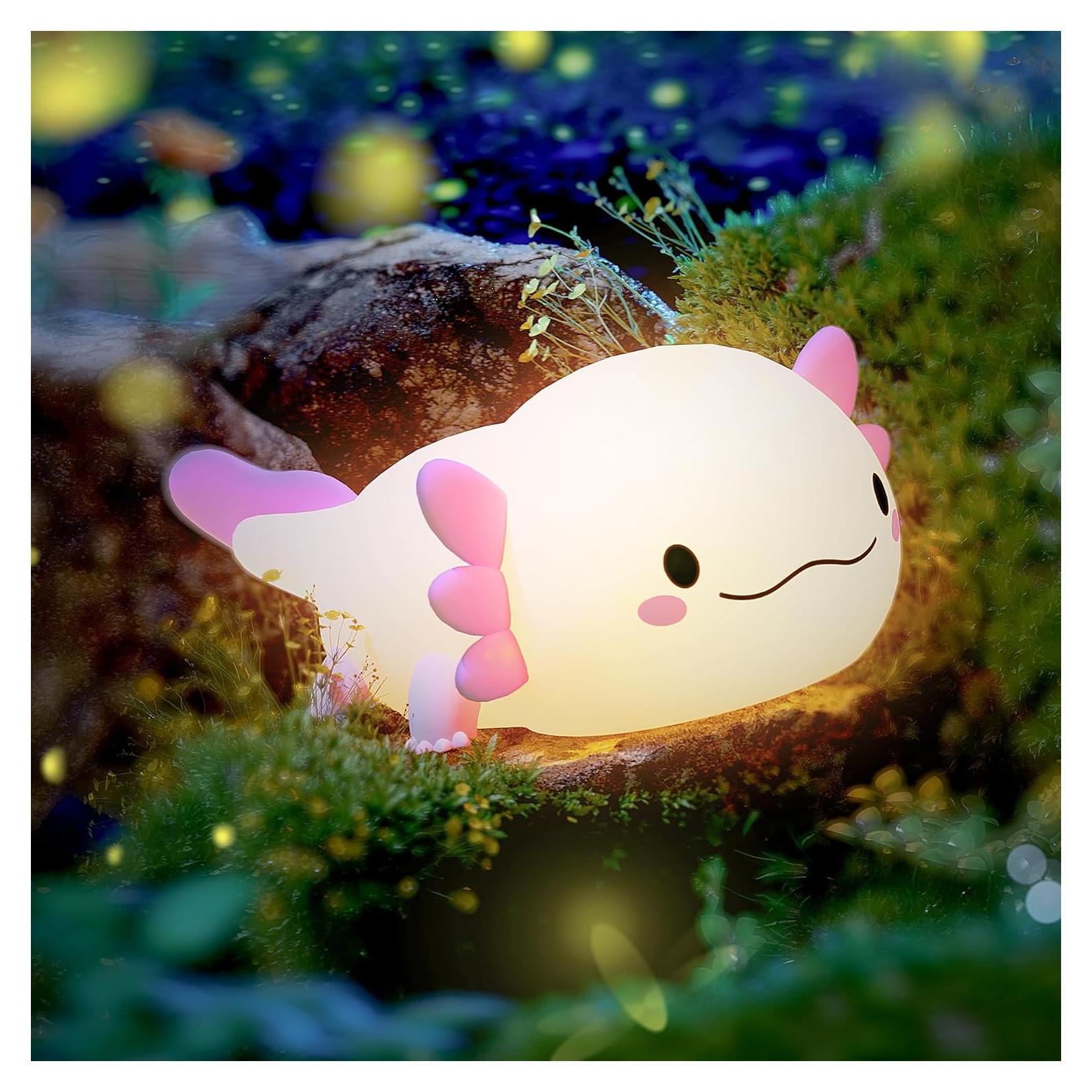 Luz Nocturna UNEEDE Axolotl Rosa Recargable 1200mAh