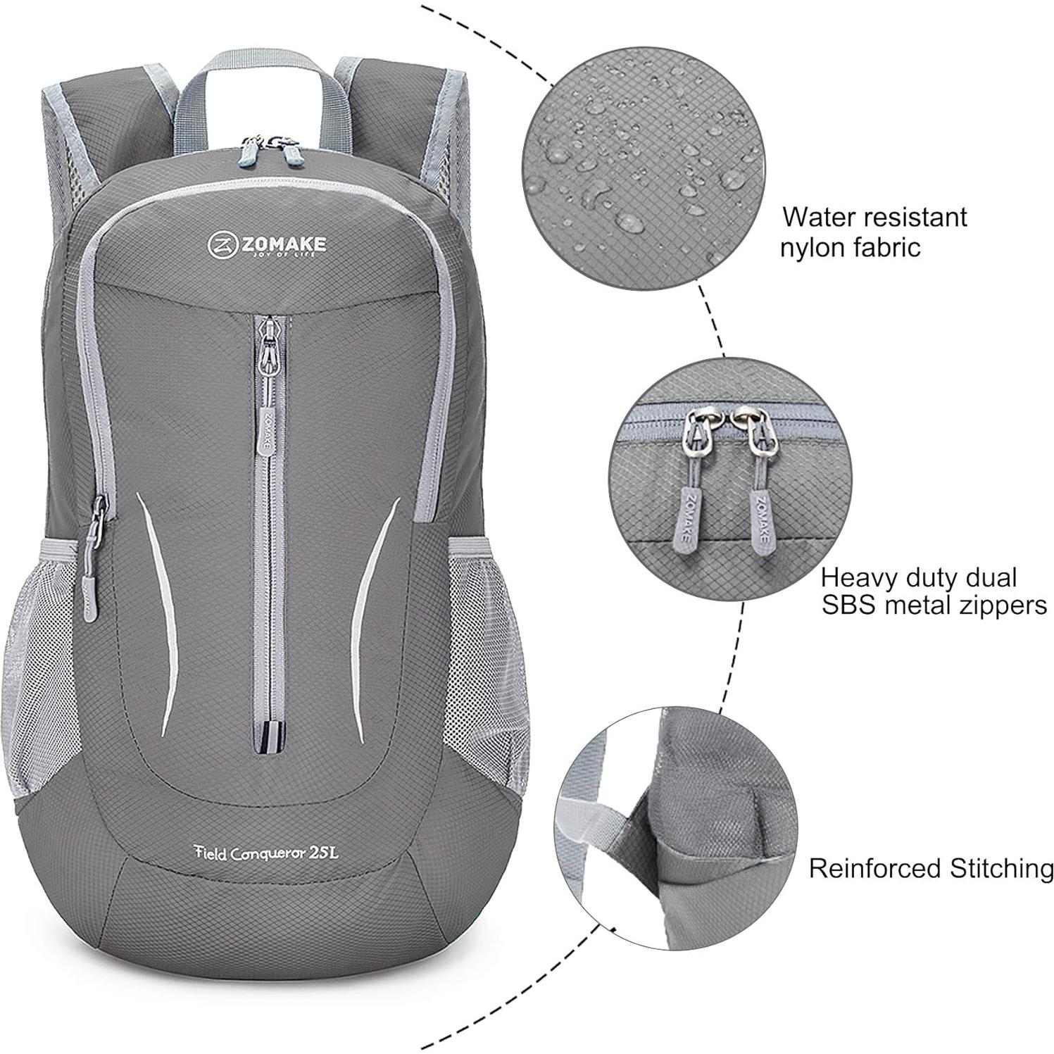 Mochila Plegable Ultra Ligera ZOMAKE 25L Resistente al Agua