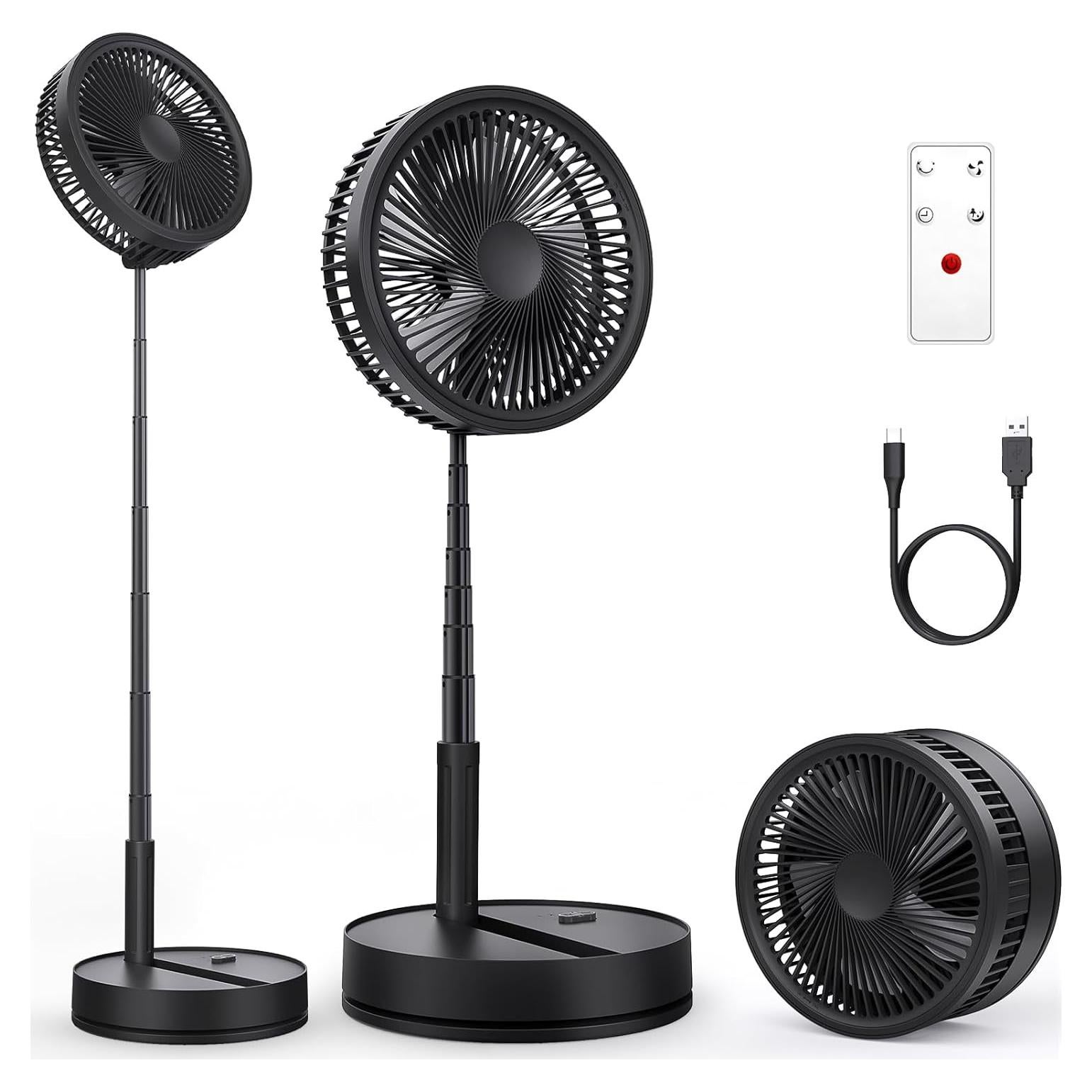 Ventilador de viaje LIPETY P9S oscilante 4 velocidades recargable