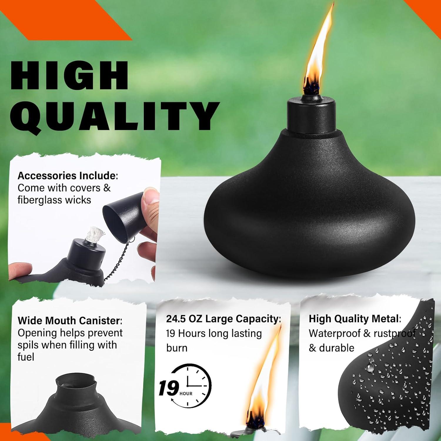 Paquete de 4 antorchas de metal FAN-Torches 1,44 kg 19h