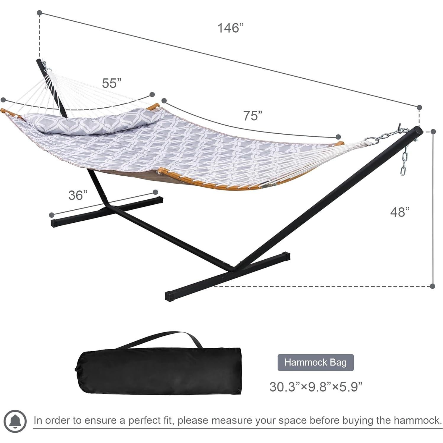 Hamaca Grande Mansion Home con Soporte de Acero 4,21 m