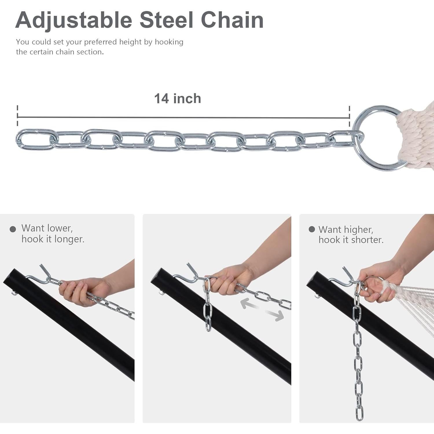 Hamaca Grande Mansion Home con Soporte de Acero 4,21 m