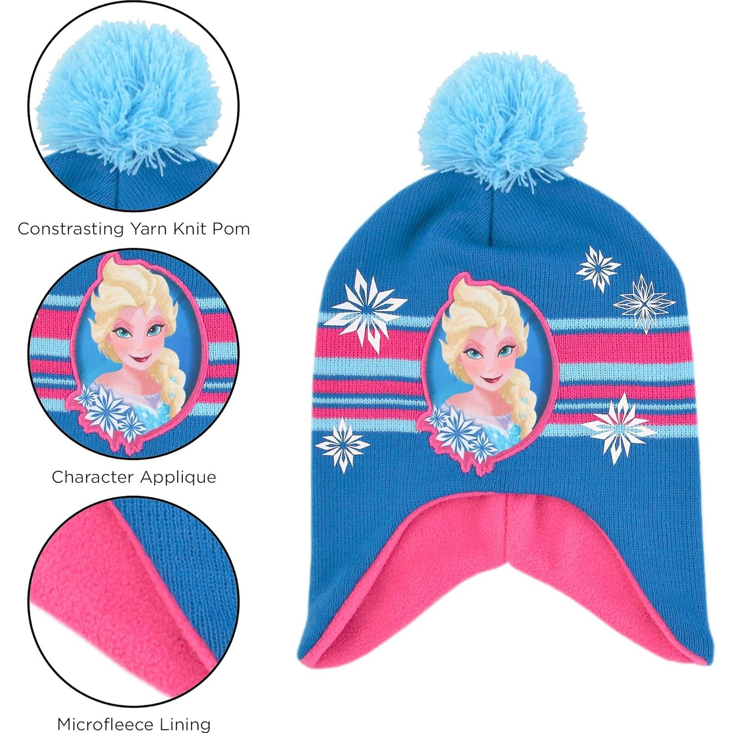 Conjunto gorro y guantes Disney Frozen Elsa Anna 4-7 años