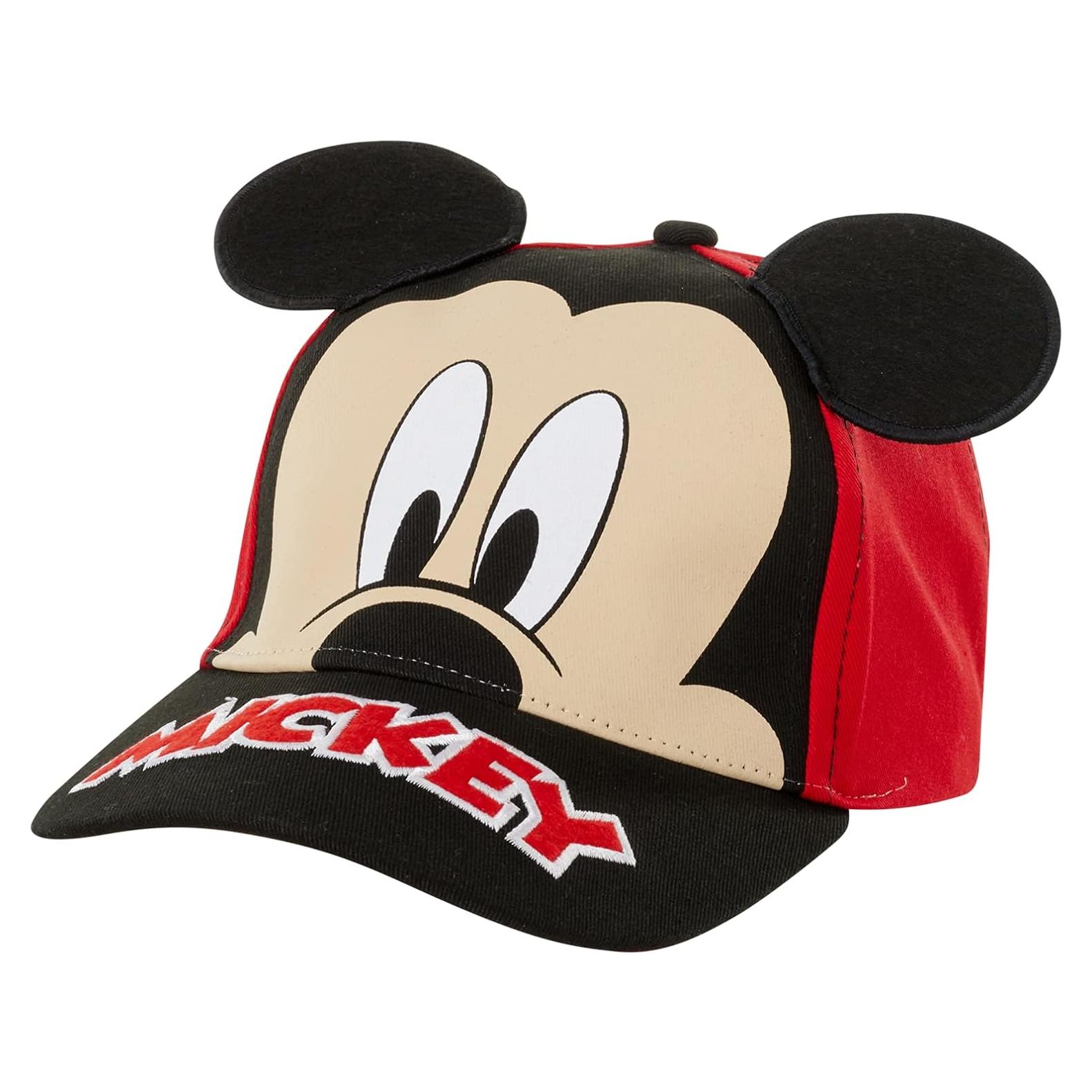 Gorra de béisbol Disney para niños con orejas 3D Mickey Mouse