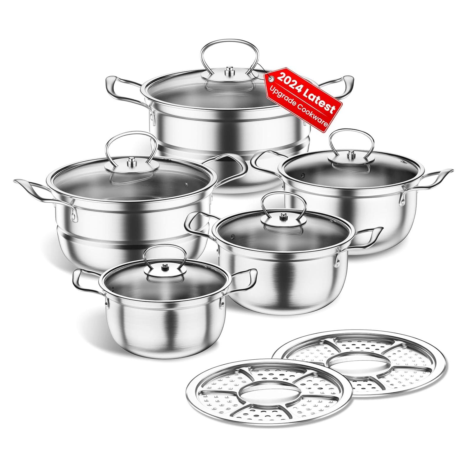 Juego de Utensilios de Cocina Mihoho 12 Piezas Acero Inoxidable