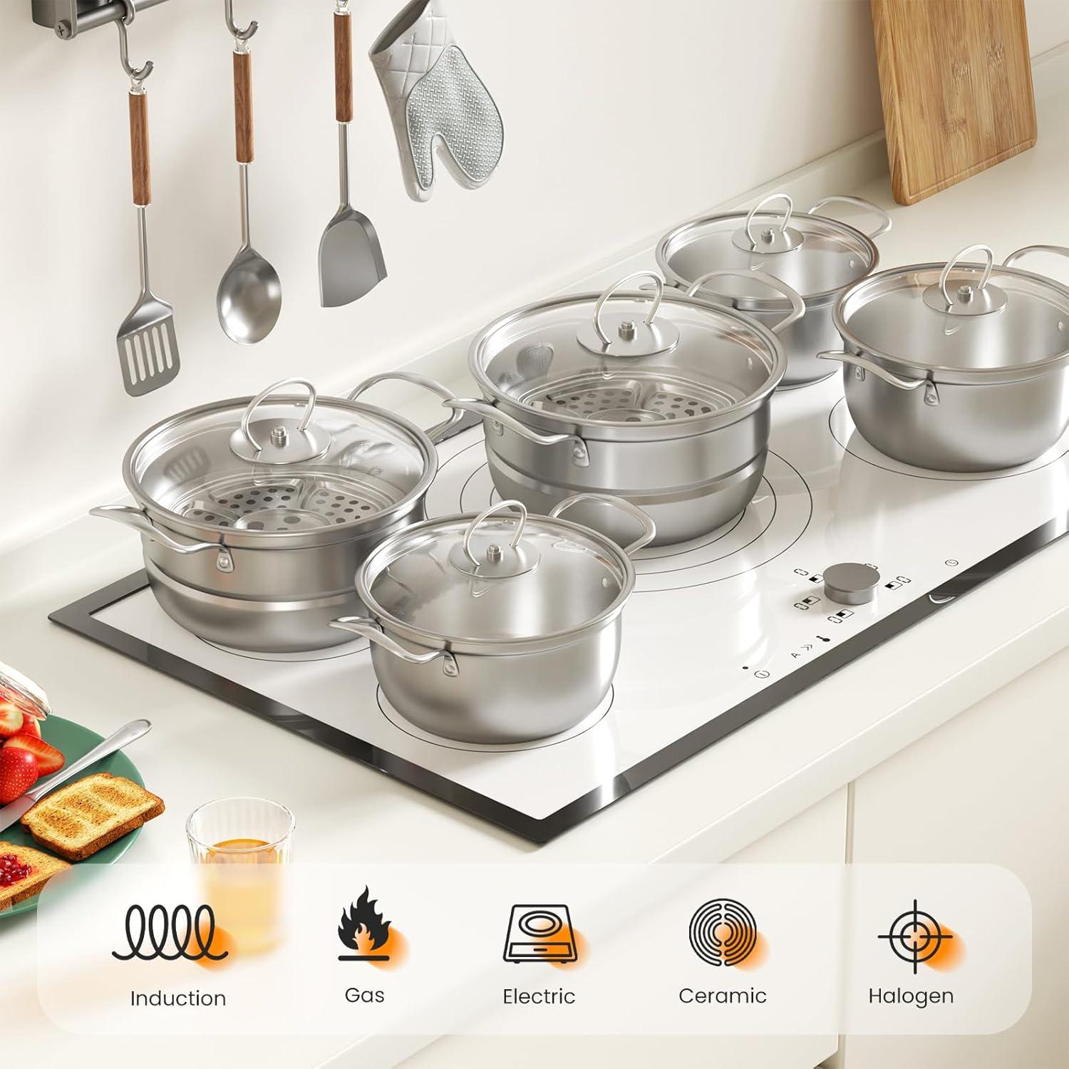 Juego de Utensilios de Cocina Mihoho 12 Piezas Acero Inoxidable