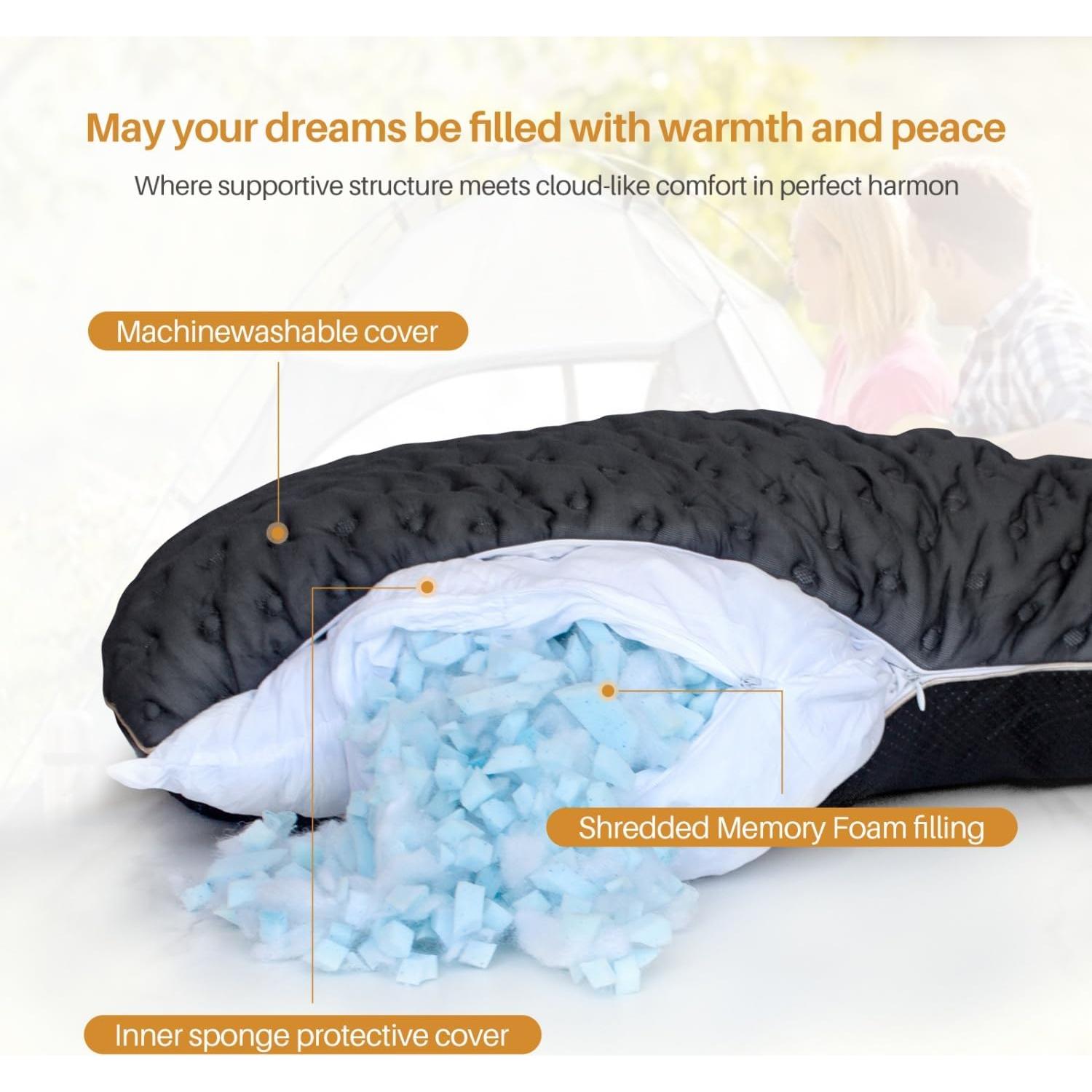 Almohada Enfriadora YZ HOME Queen para Dormir Lado y Espalda