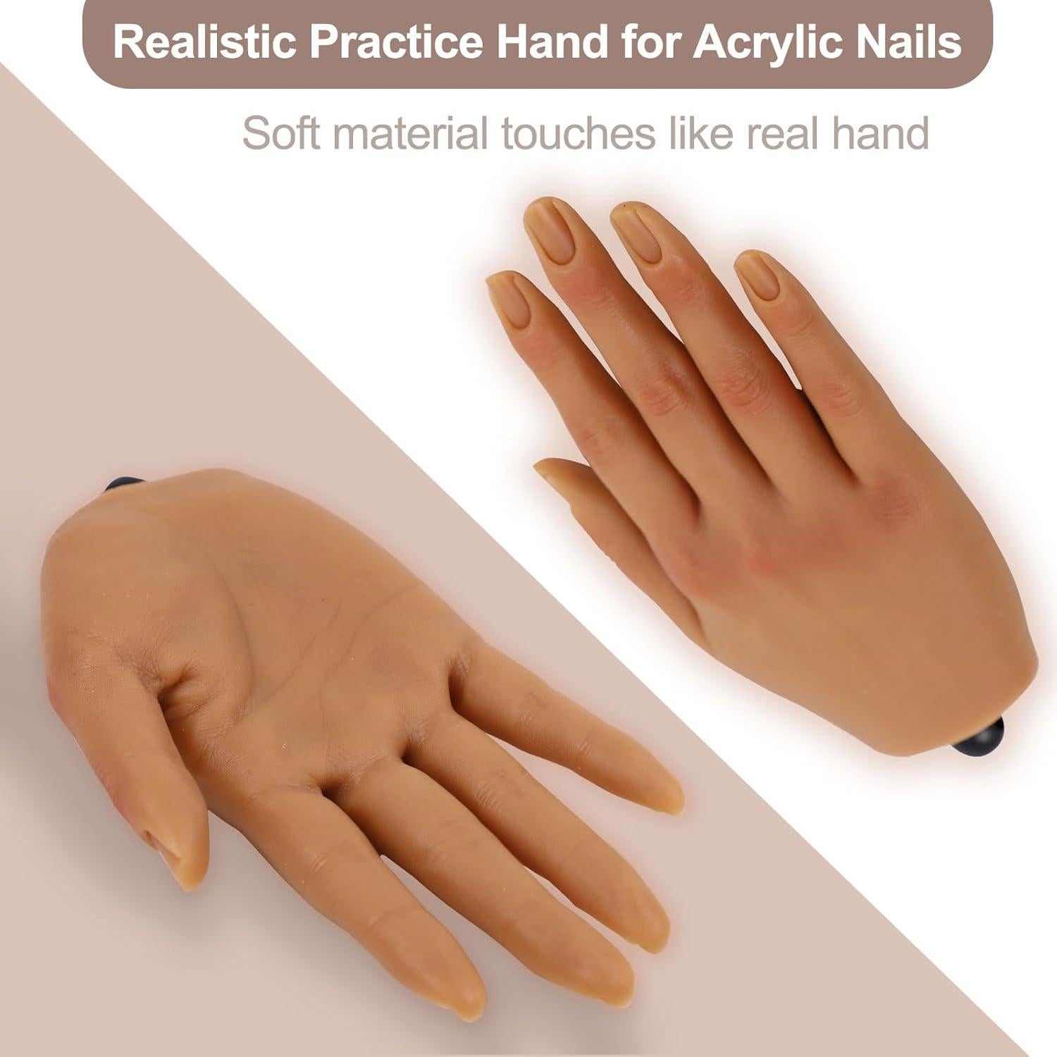 Mano de Práctica para Uñas Acrílicas Rolomanve 504 PZS