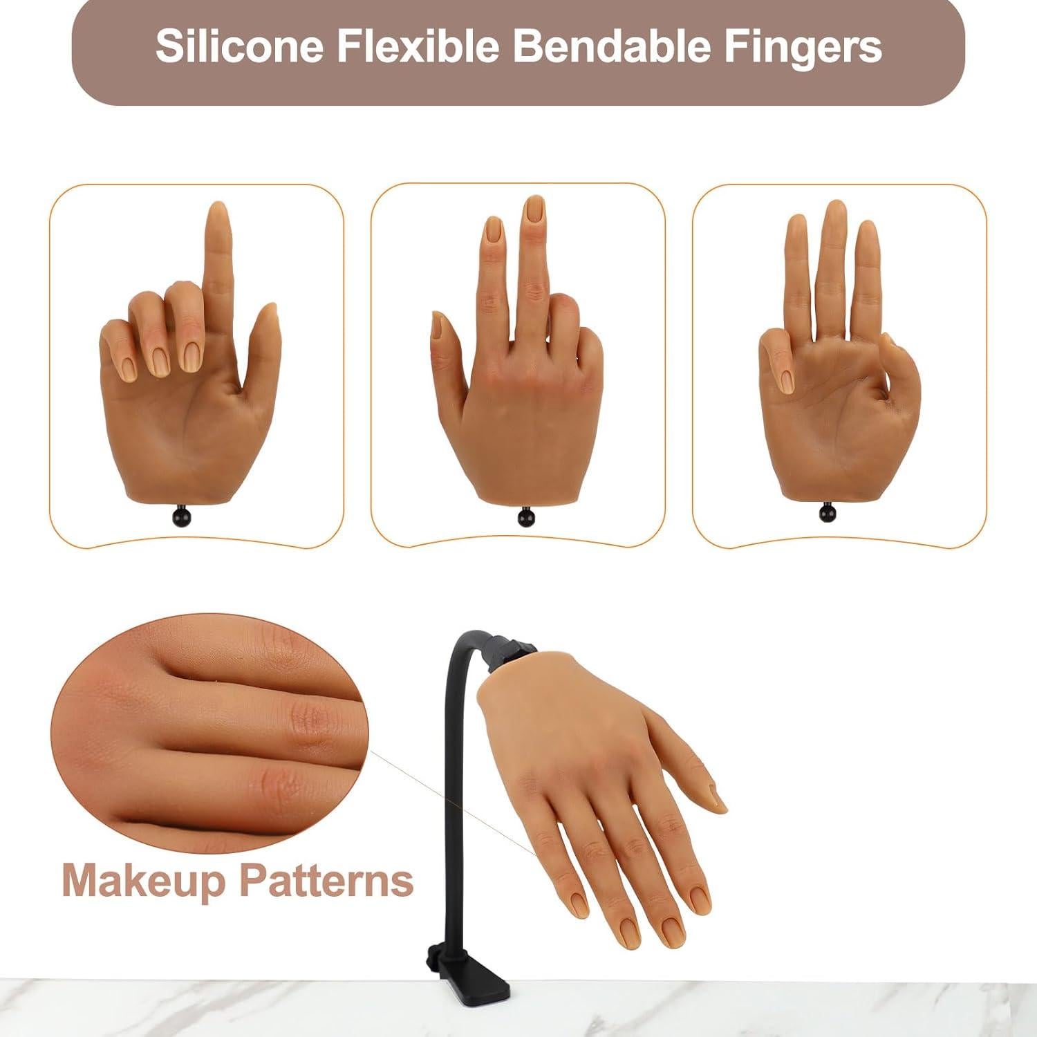 Mano de Práctica para Uñas Acrílicas Rolomanve 504 PZS