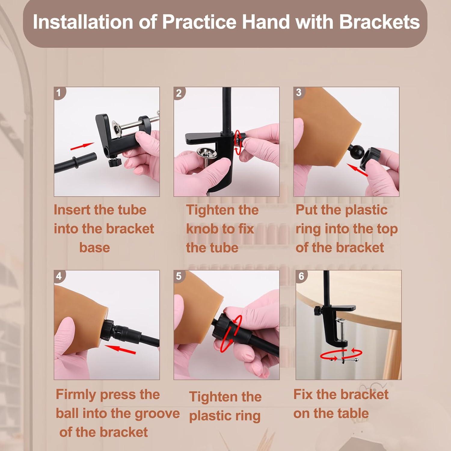 Mano de Práctica para Uñas Acrílicas Rolomanve 504 PZS