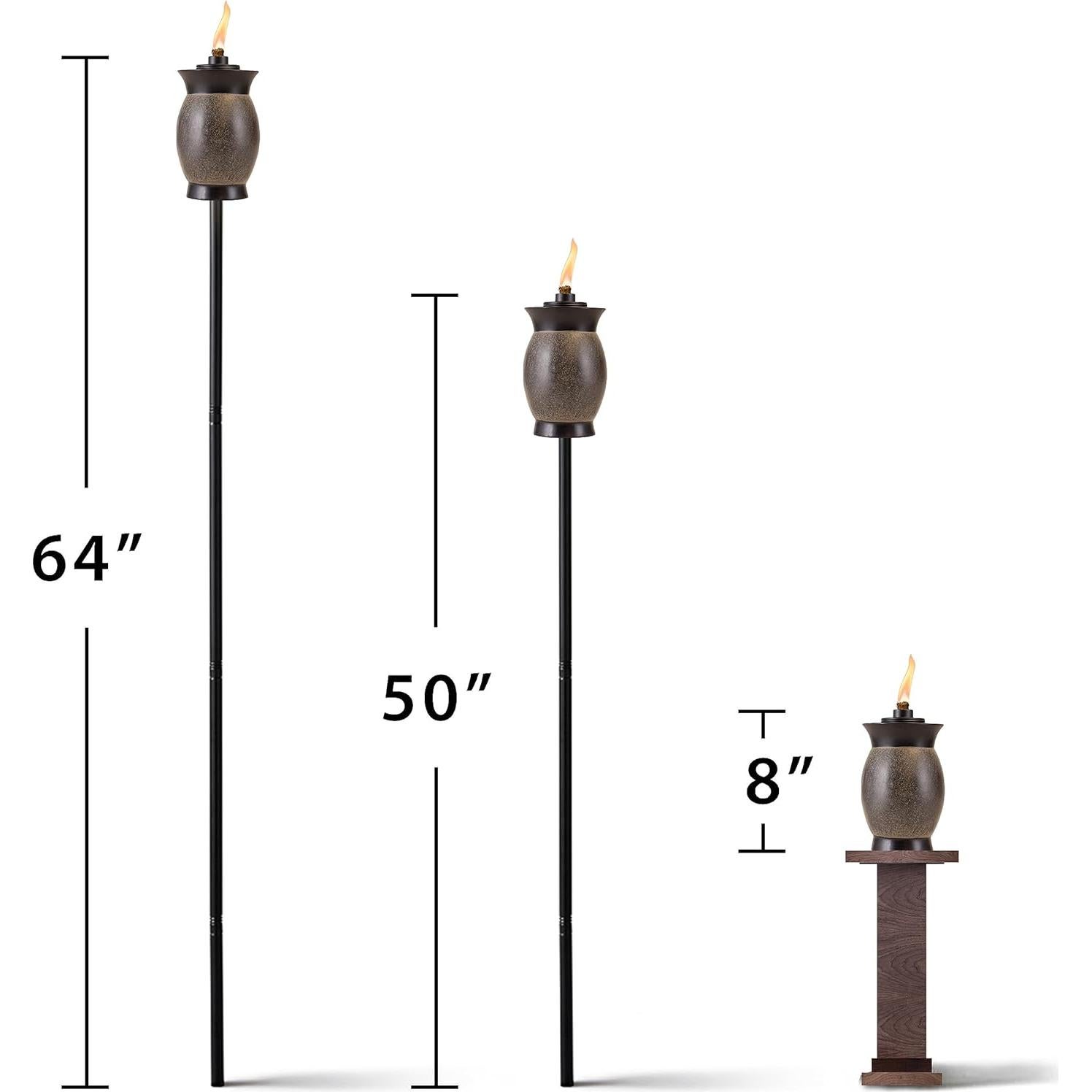 Antorcha TIKI 4-en-1 Resistente a la Intemperie 162,56 cm