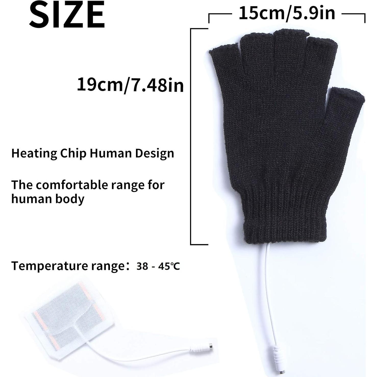 Guantes Calentados por USB para Hombre y Mujer - 2 Pares