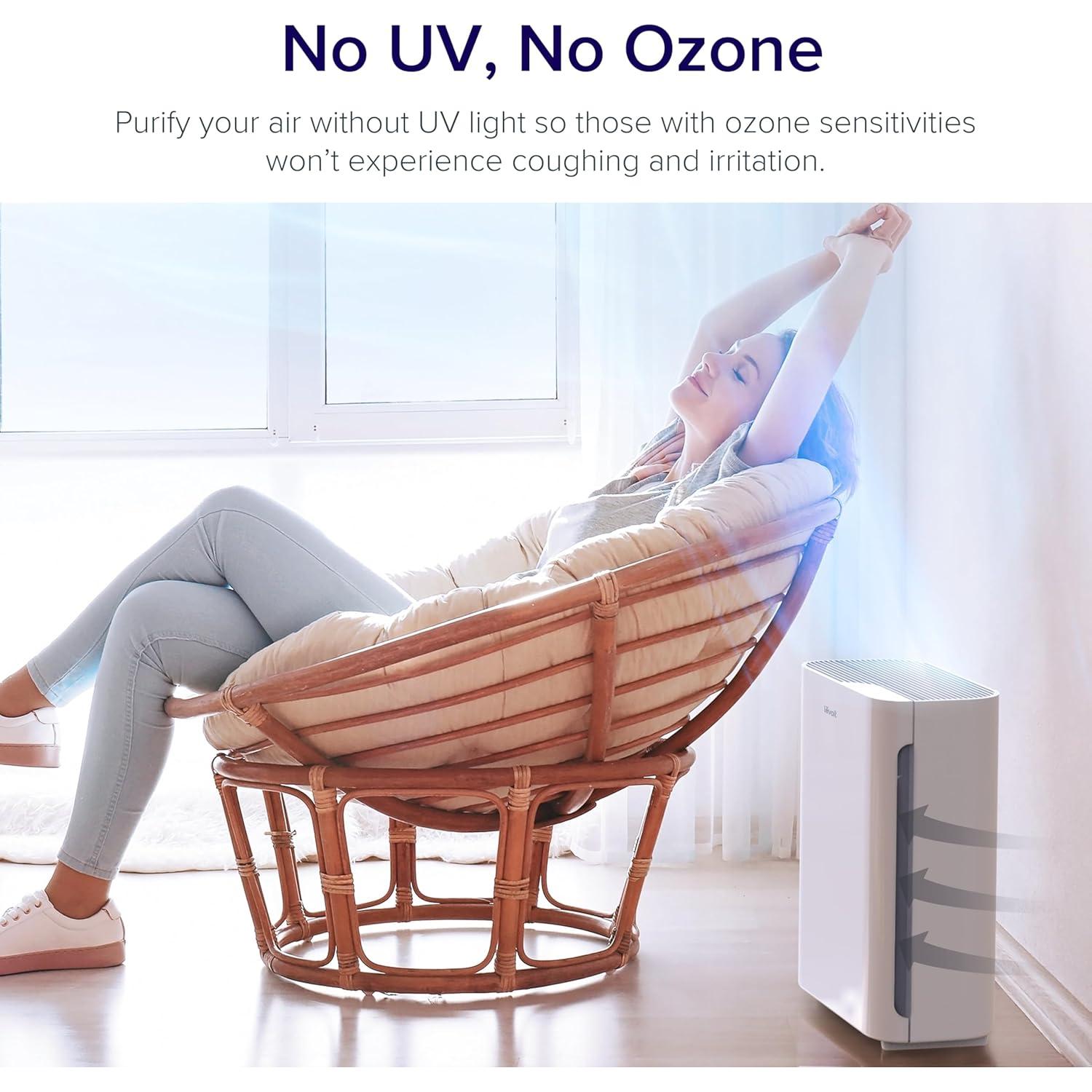 LEVOIT Air Purifier for Home Bedroom, Quiet Cleaner with Washable Pre-Filter for Allergies, Smoke, Dust, Pollen, AHAM VERIFIDE, Odor Eliminators for Large Room, Pet Hair Remover, Vital 100, White