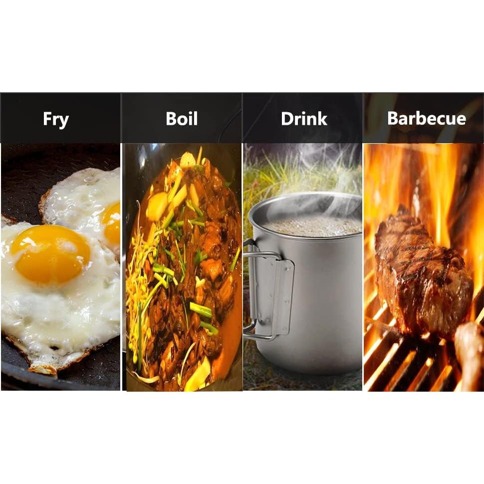 Estufa de Camping Portátil de Leña Acero Inoxidable 0.32 kg