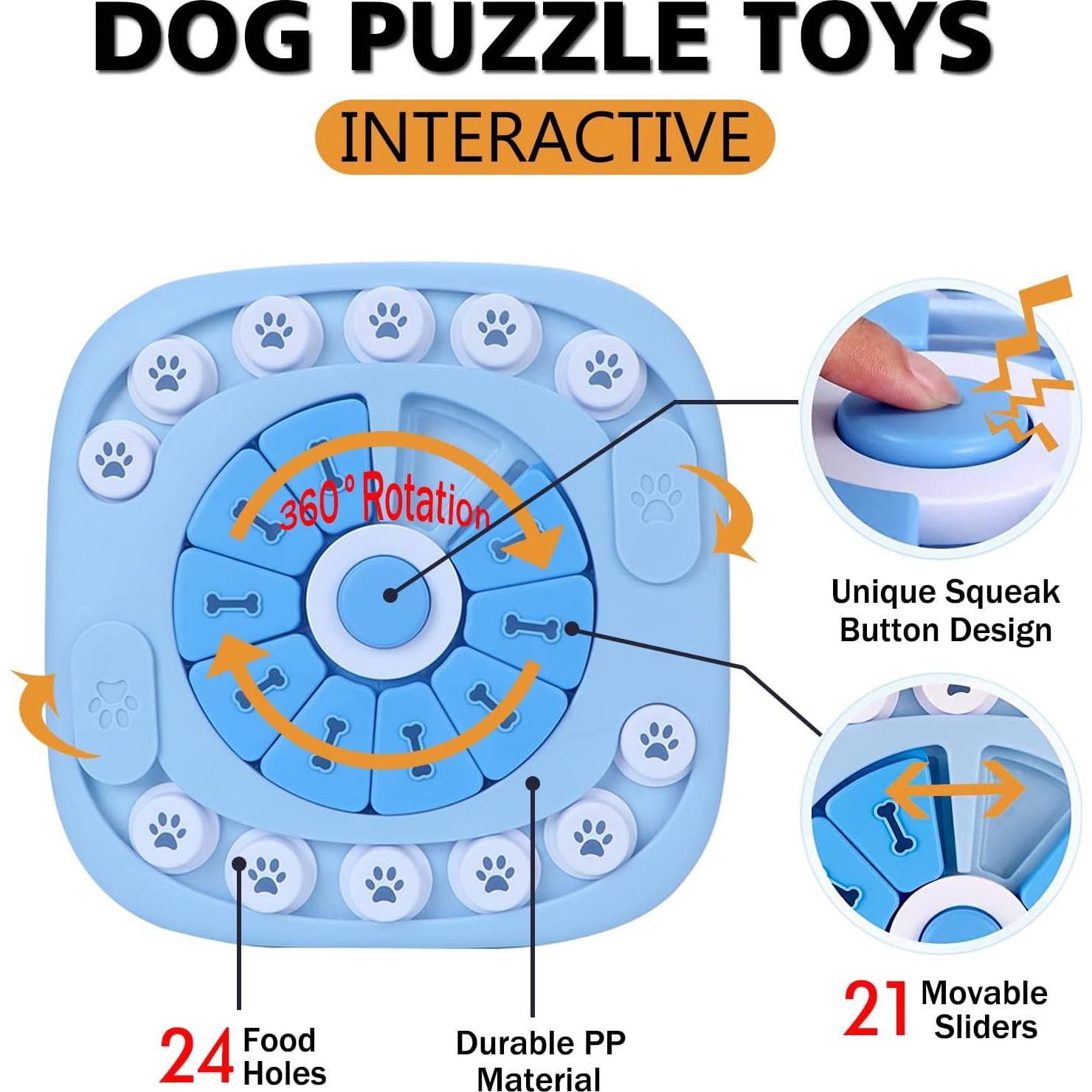 Juguete de rompecabezas interactivo para perros XIGOU 24x24 cm