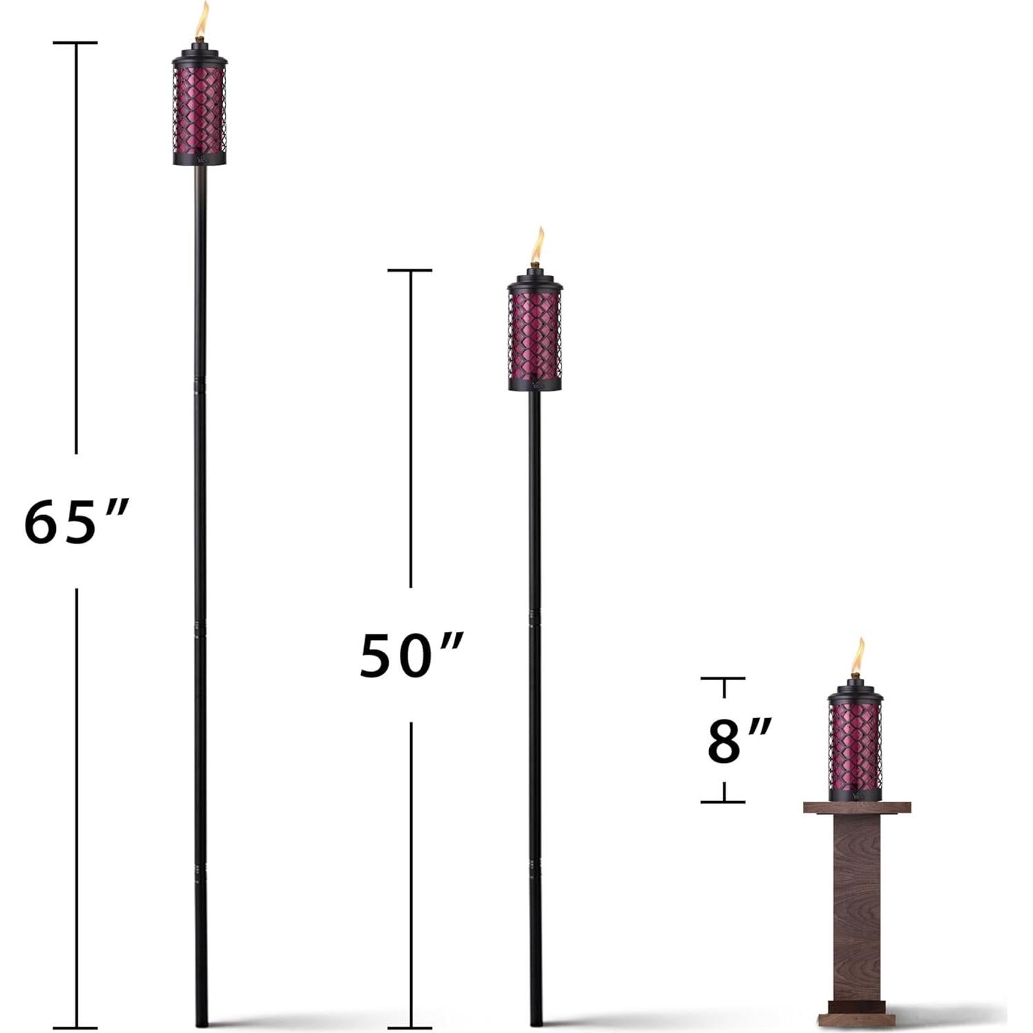 Antorcha TIKI Honeycomb 165 cm Burdeos - 3 en 1