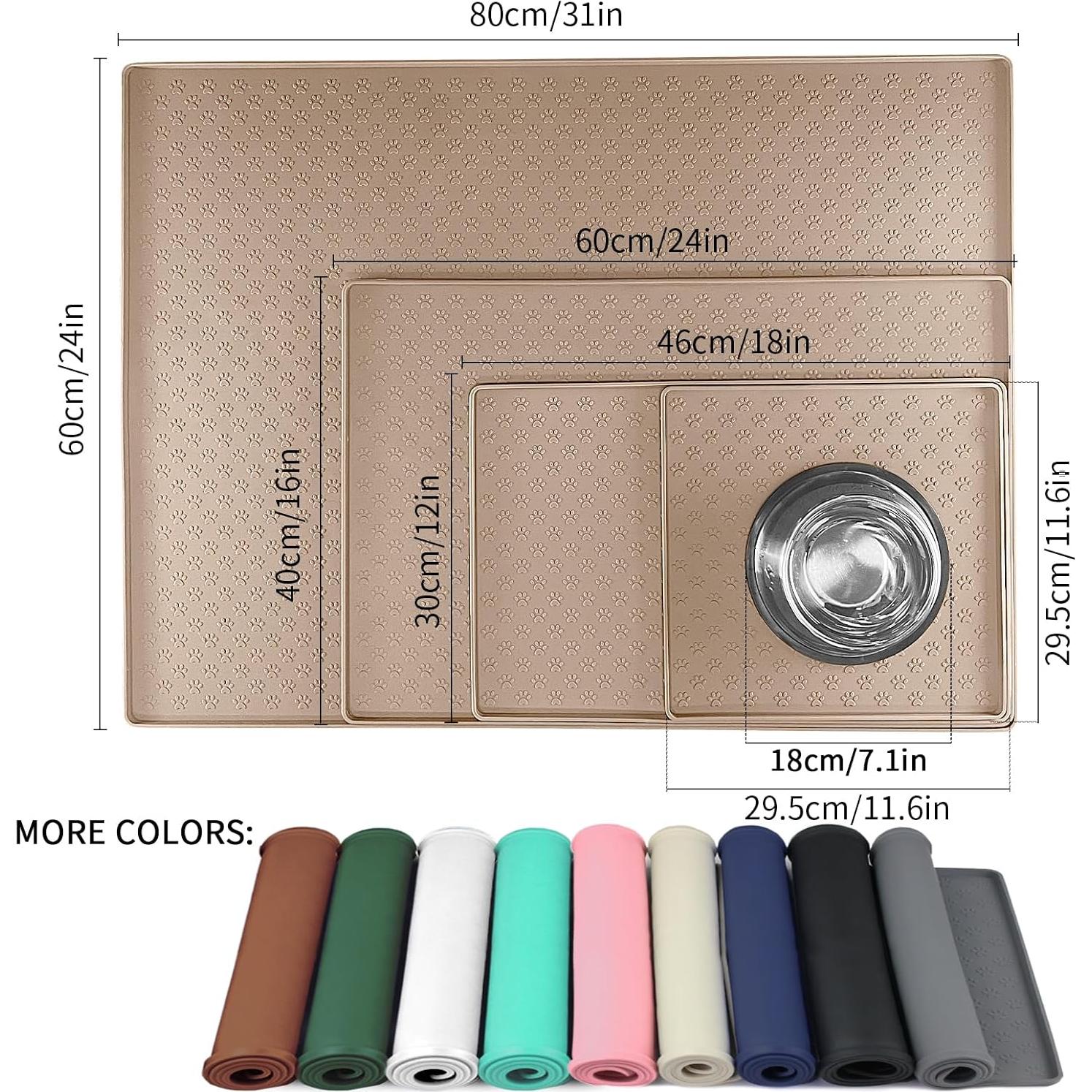 Alfombrilla Antideslizante para Comida de Perro Ptlom 63.5x43.2cm