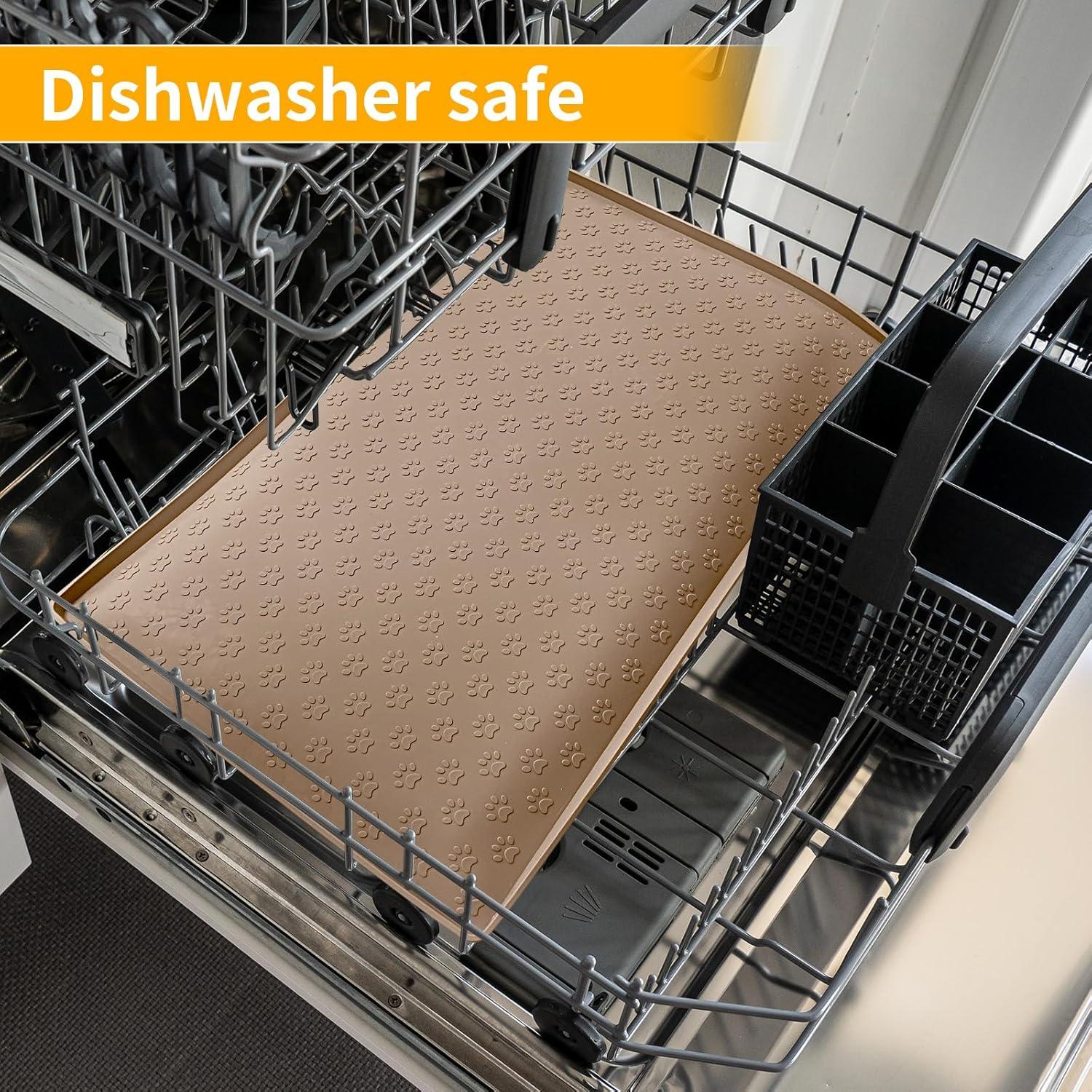 Alfombrilla Antideslizante para Comida de Perro Ptlom 63.5x43.2cm