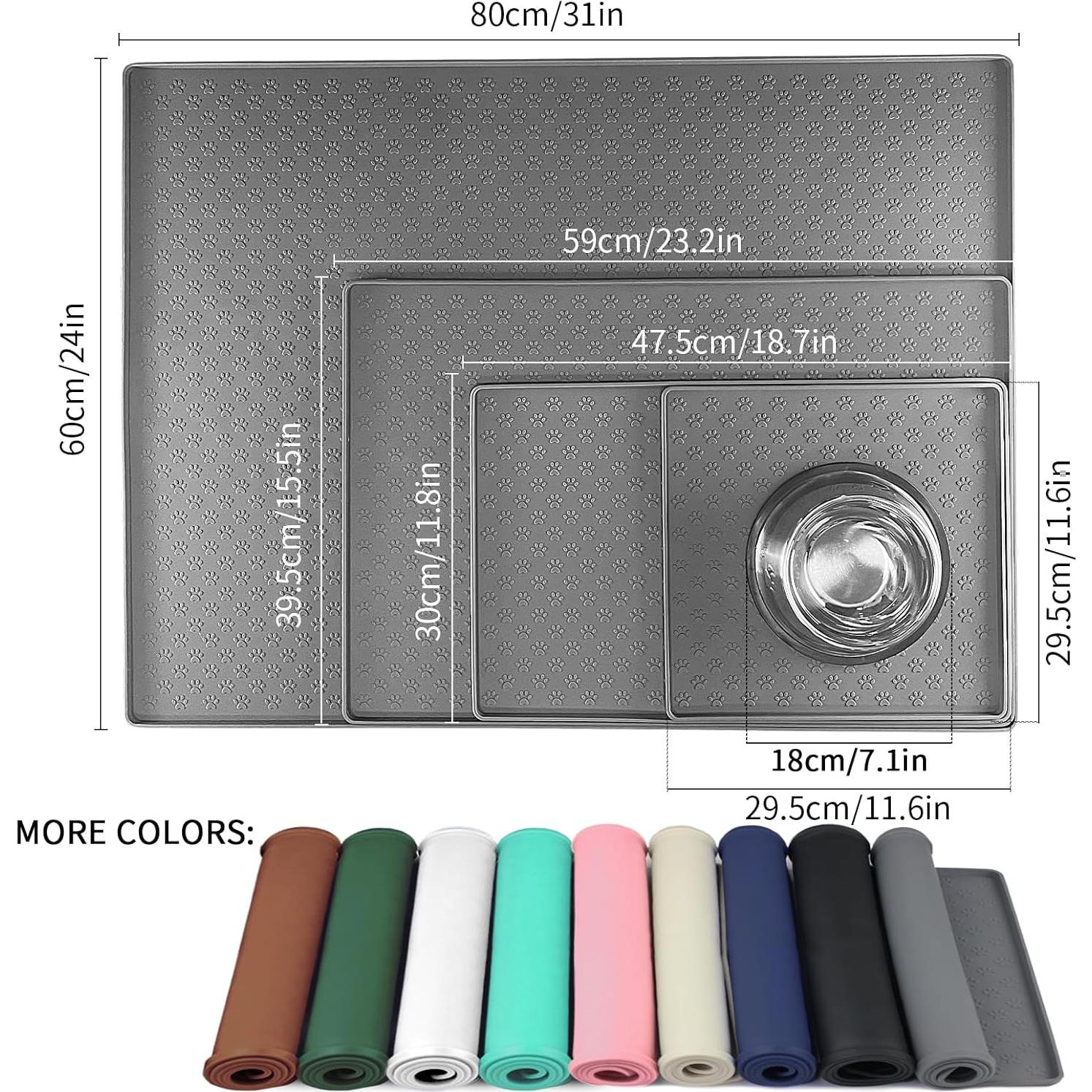 Alfombrilla para Mascotas Ptlom 45.72x30.48cm Gris Silicona