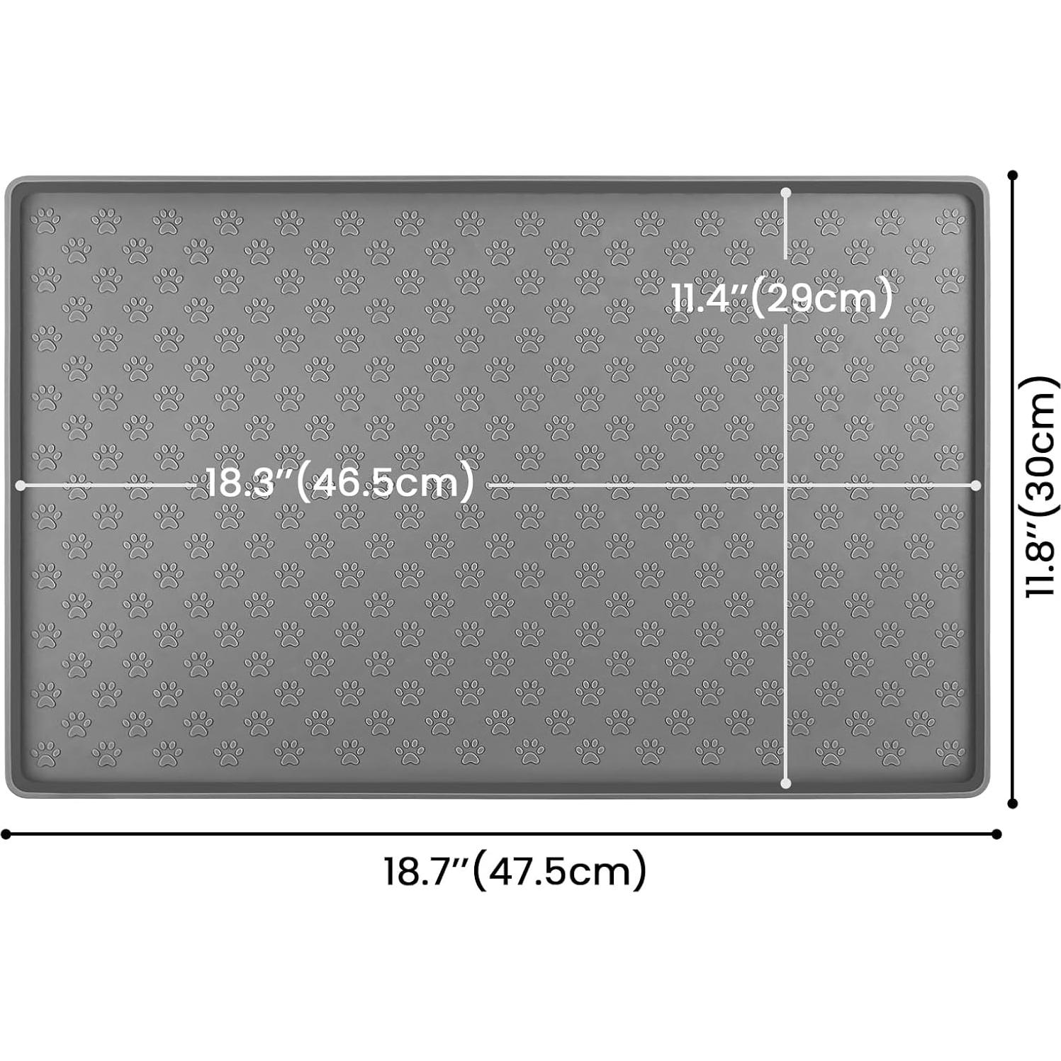 Alfombrilla para Mascotas Ptlom 45.72x30.48cm Gris Silicona