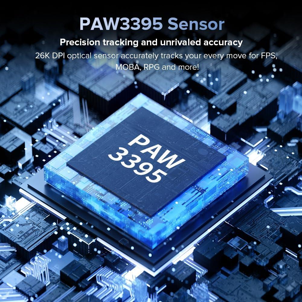 Ratón Gaming Inalámbrico DELUX M900PRO 8000Hz 63g RGB Blanco