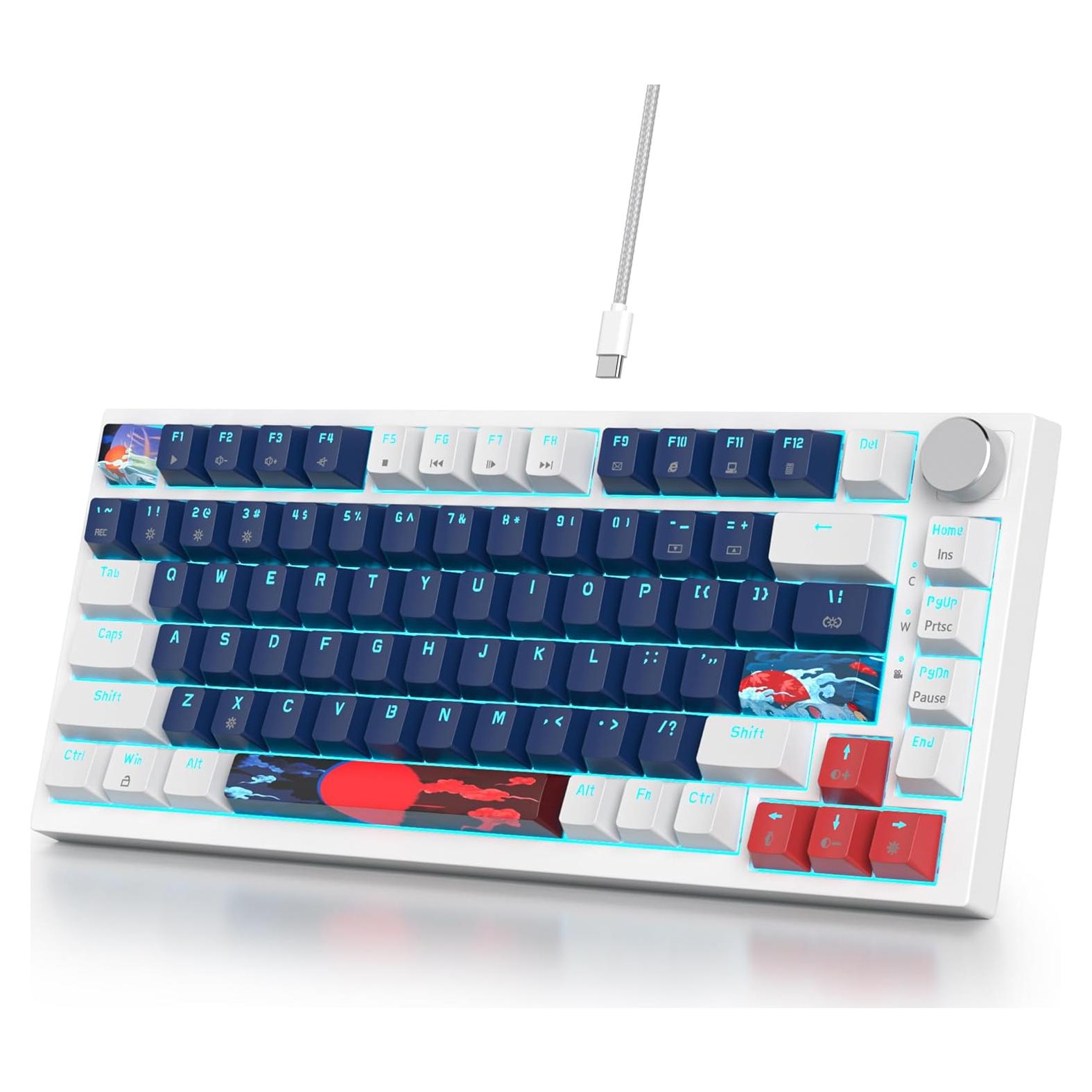 Teclado Mecánico GTSP 75% RGB 82 Teclas Gasket Azul