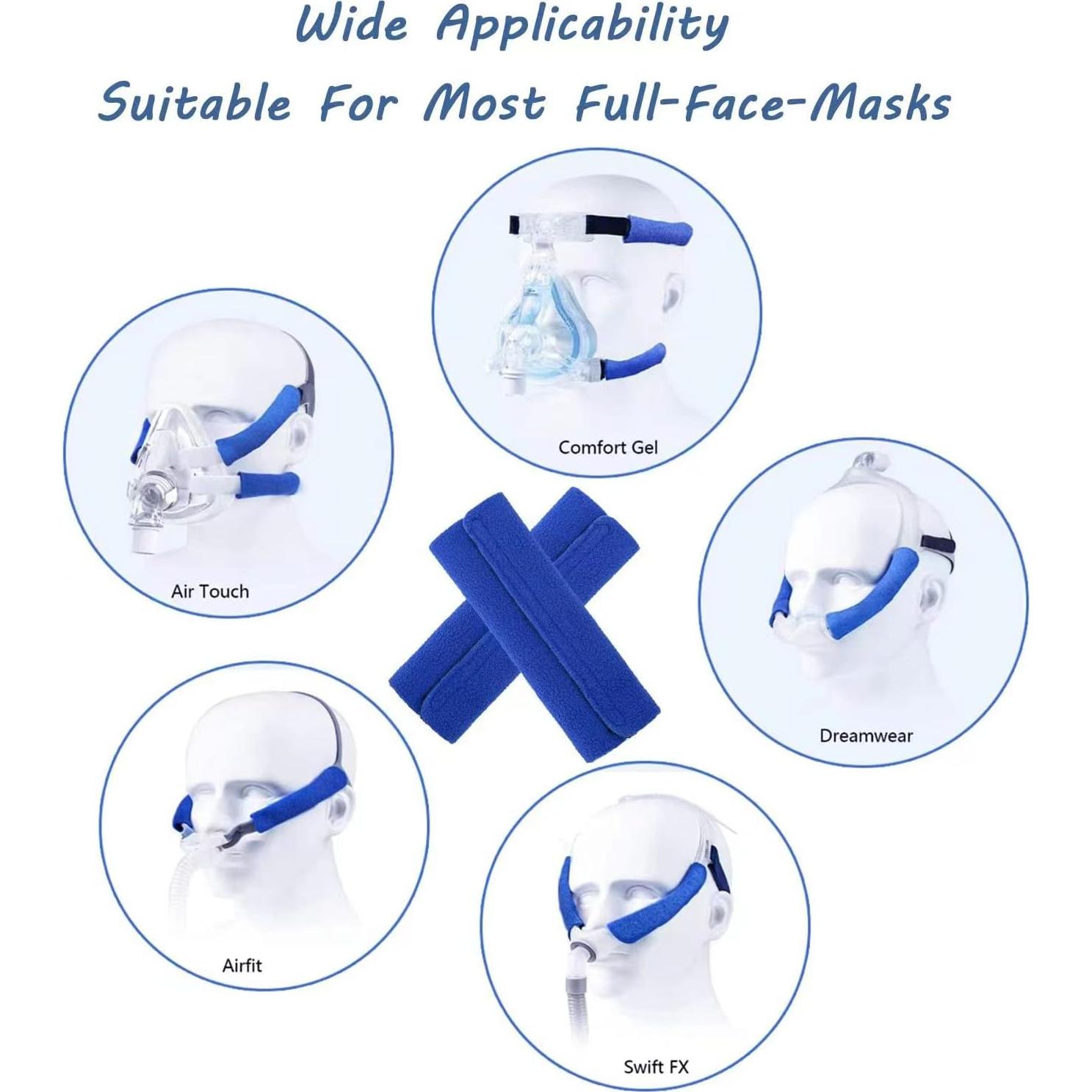 Fundas Reutilizables para Correas de Máscara NATAKU Azul 4 Pzas