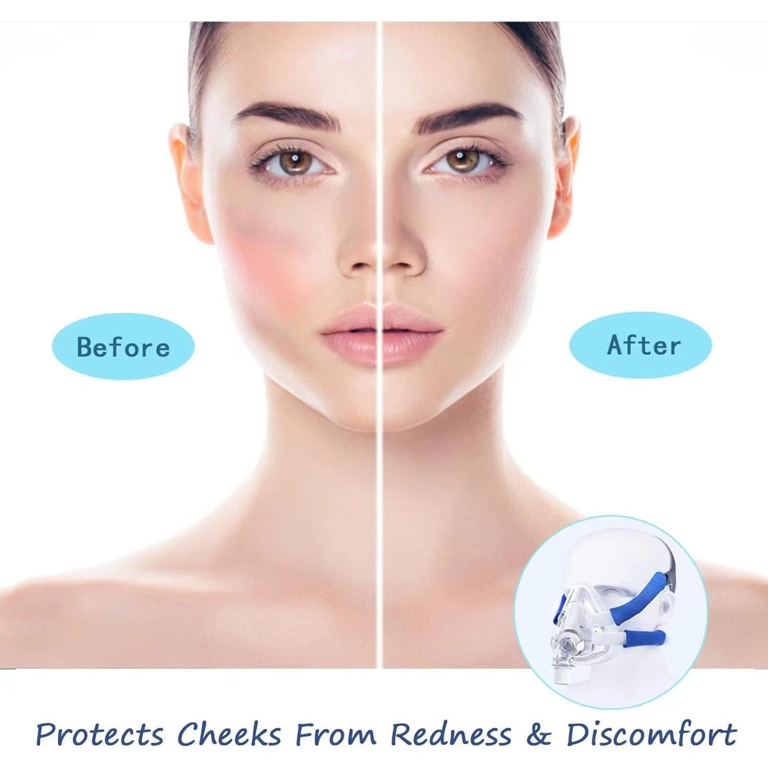 Fundas Reutilizables para Correas de Máscara NATAKU Azul 4 Pzas