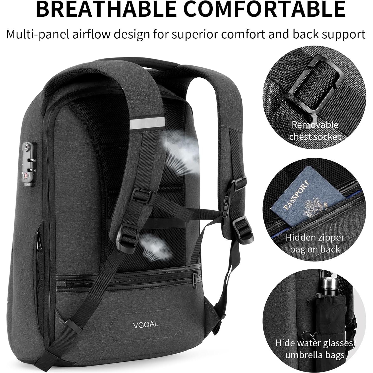 Mochila de Viaje VGOAL para Laptop 50L Resistente al Agua
