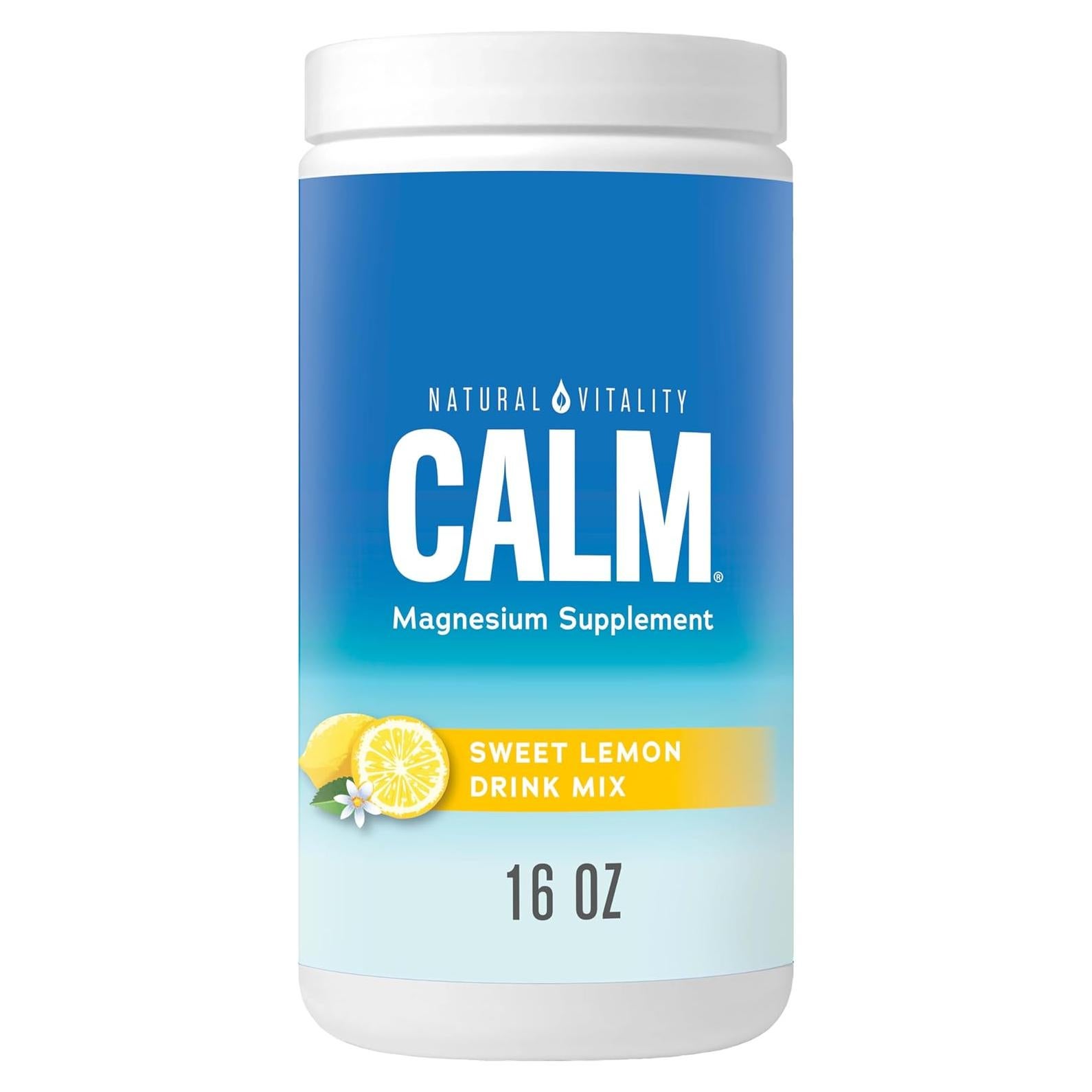 Natural Vitality Calm Suplemento de Magnesio en Polvo 454 g Limón