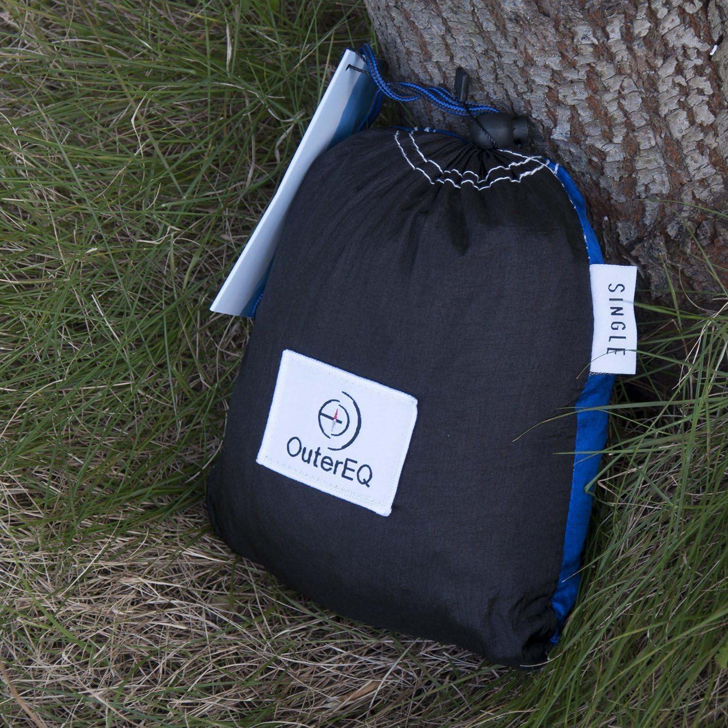 Hamaca de Viaje OuterEQ 275x140cm Portátil Azul/Negro