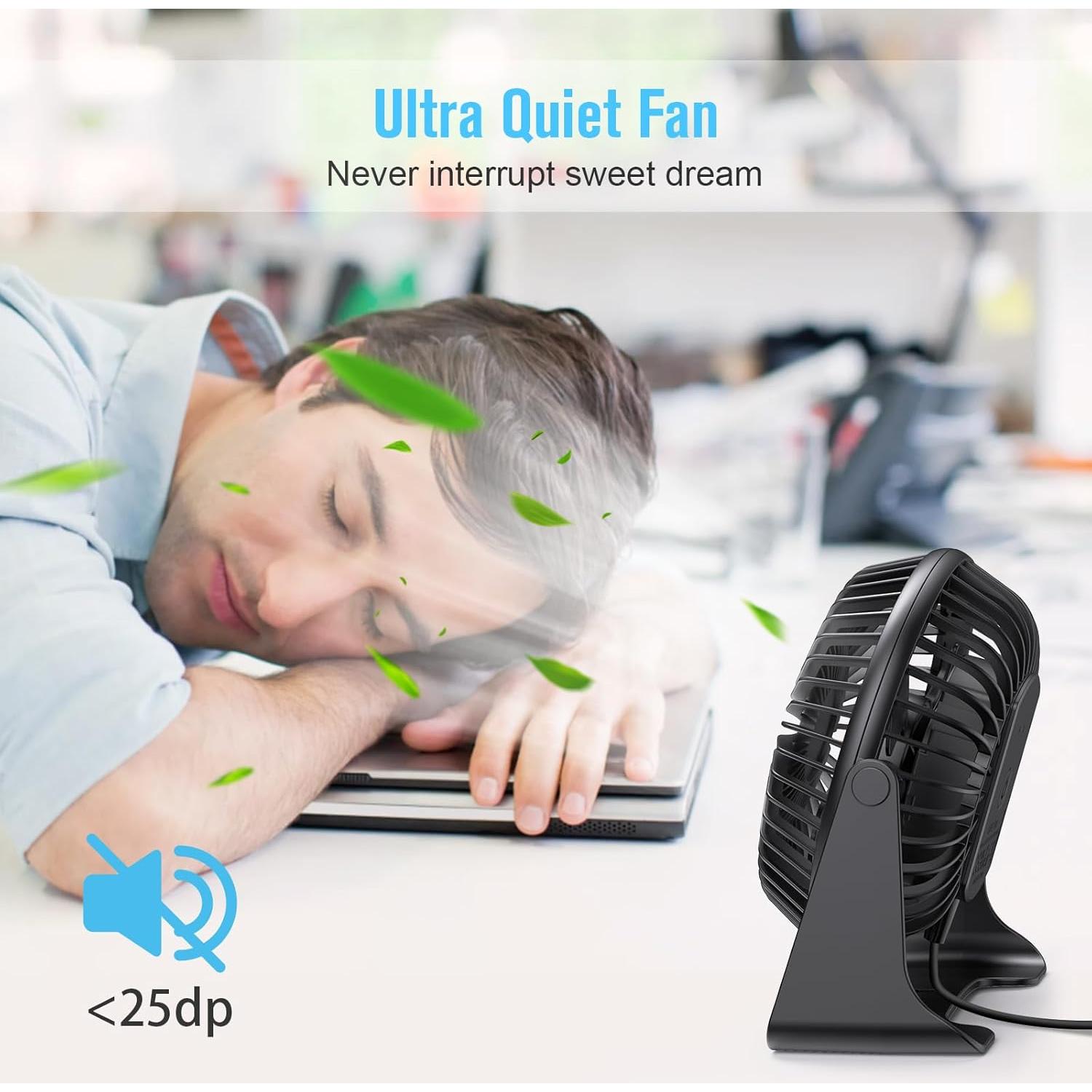 Ventilador de Escritorio USB BESKAR ZLS-E260 3 Velocidades