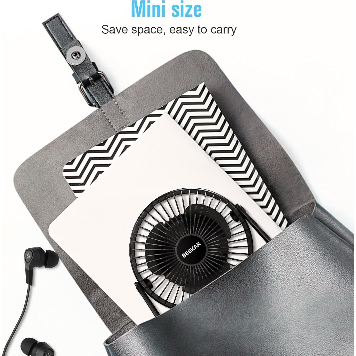 Ventilador de Escritorio USB BESKAR ZLS-E260 3 Velocidades