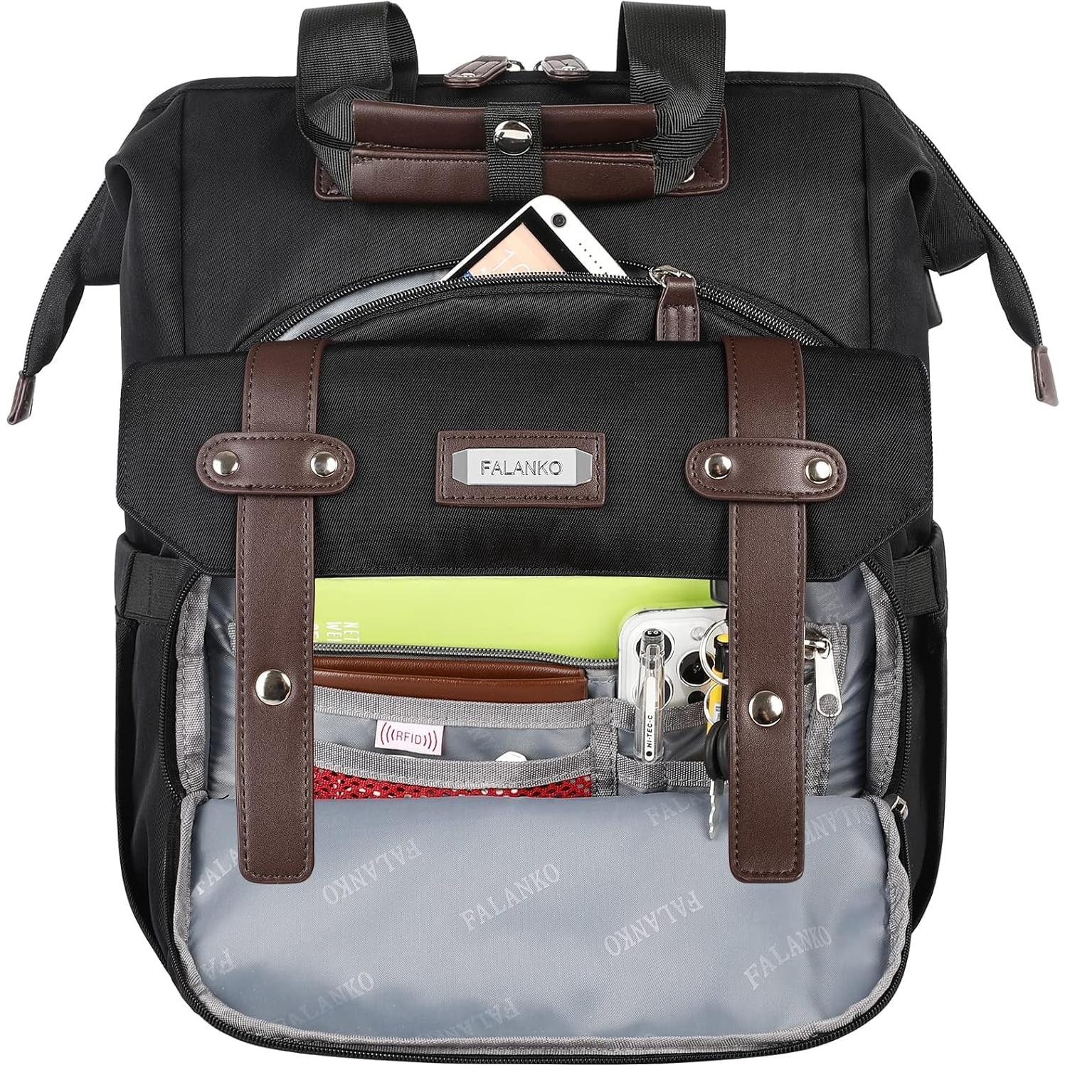 Mochila FALANKO para Laptop 15.6" Negra Resistente al Agua