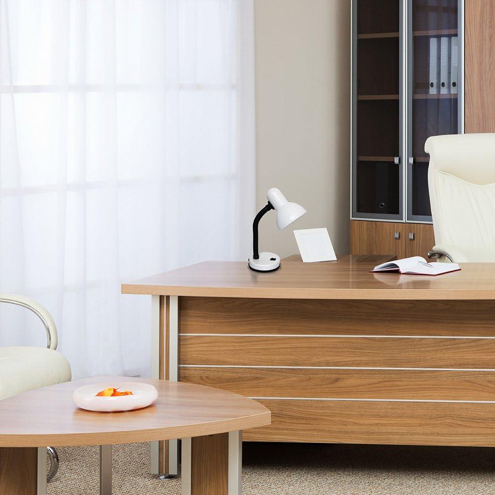 Lámpara de Escritorio Simple Designs LD1003-WHT Blanca con Cuello Flexible