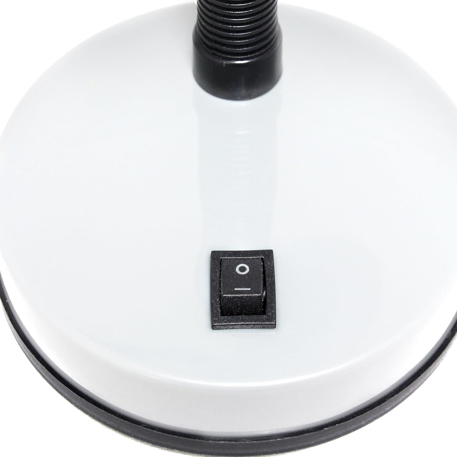 Lámpara de Escritorio Simple Designs LD1003-WHT Blanca con Cuello Flexible