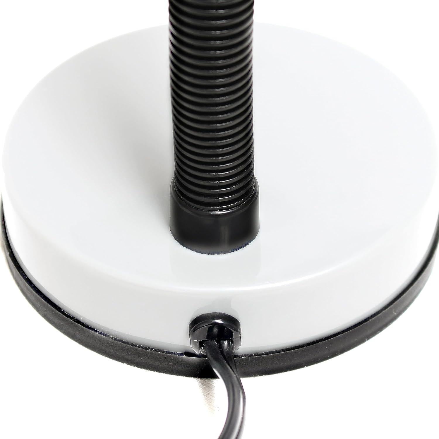 Lámpara de Escritorio Simple Designs LD1003-WHT Blanca con Cuello Flexible