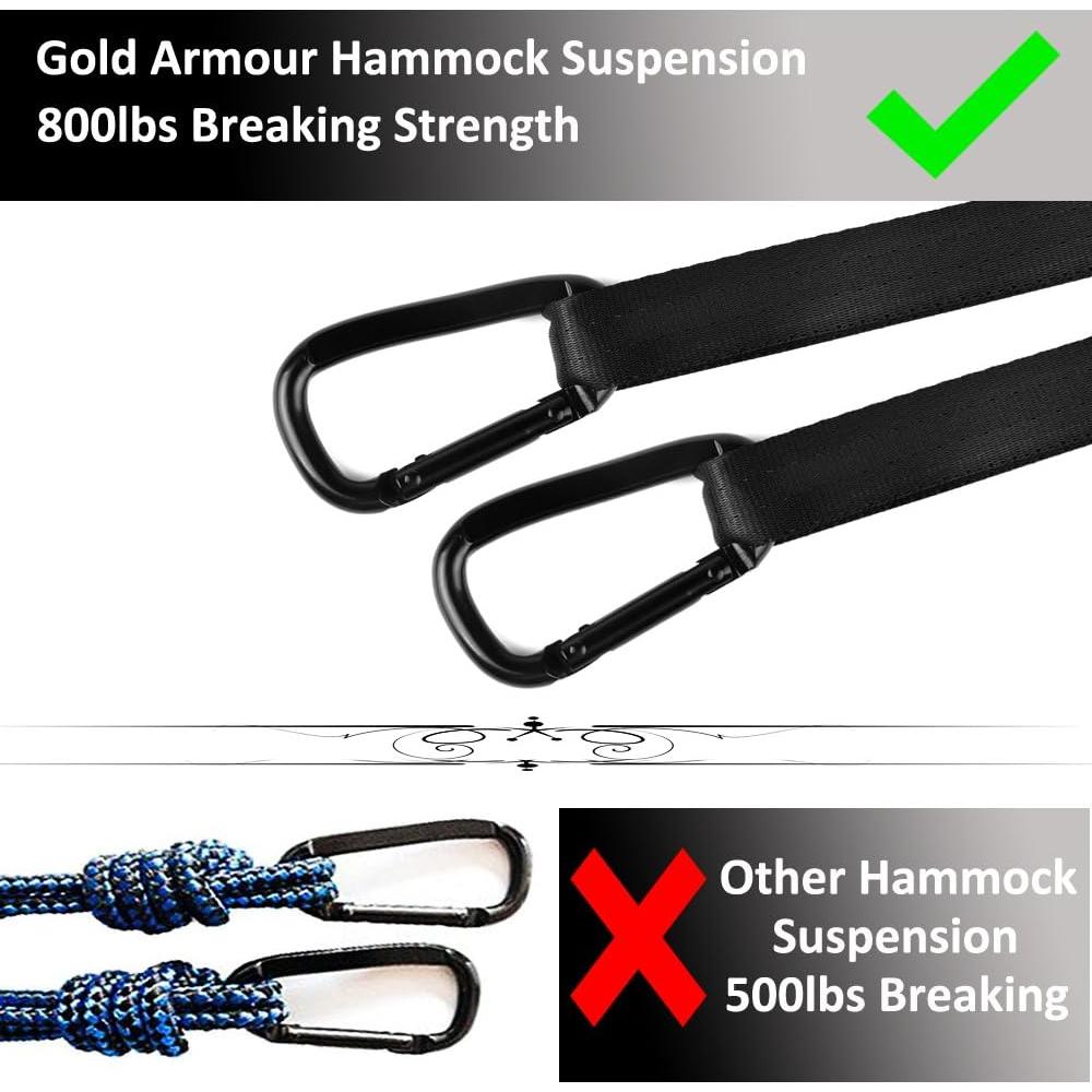 Hamaca Doble XL Gold Armour con Red Antimosquitos 3,18m