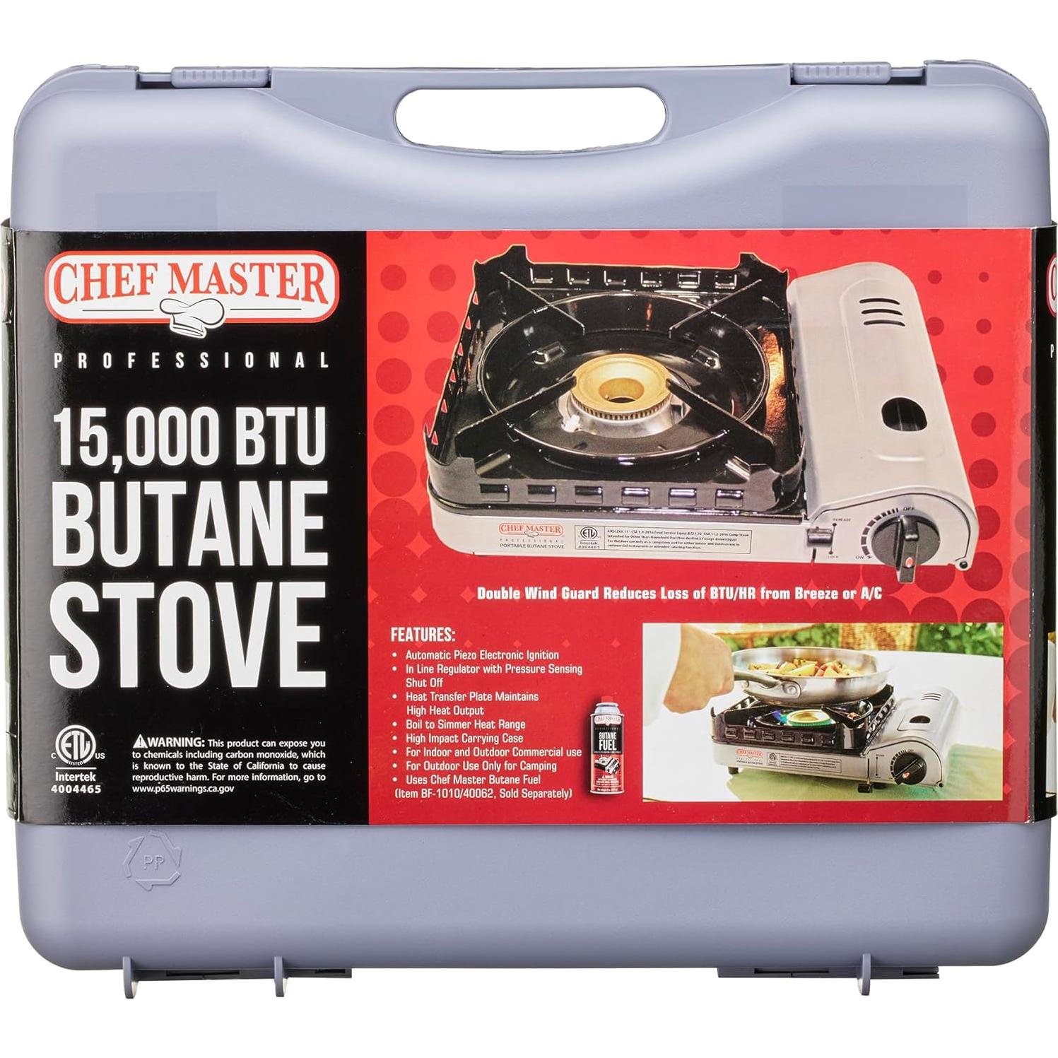 Estufa de Camping Chef Master 15,000 BTU Portátil
