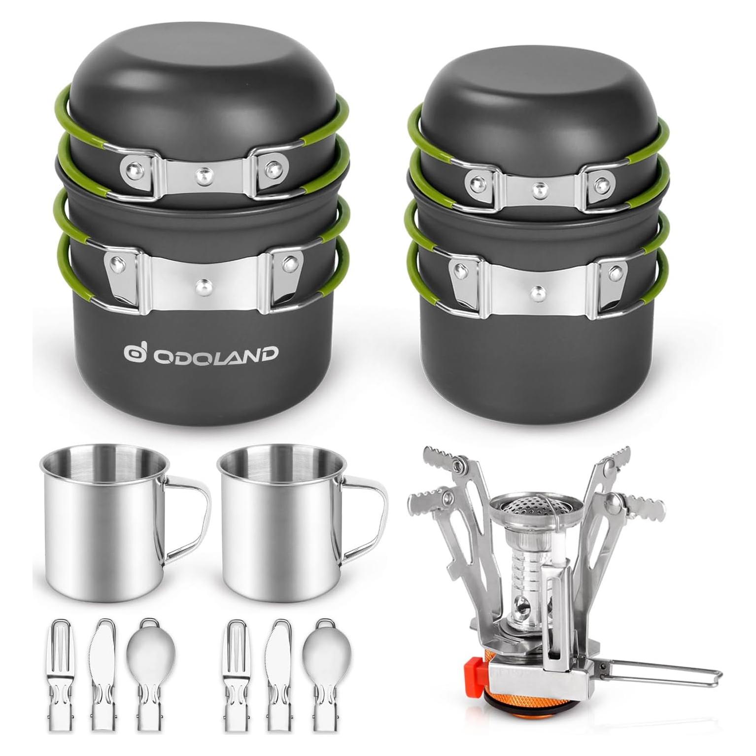 Kit de Cocina para Camping Odoland 16 Piezas Ligero