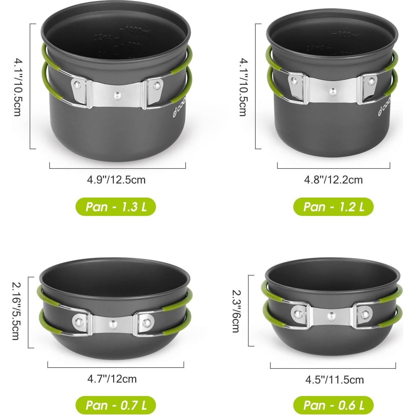 Kit de Cocina para Camping Odoland 16 Piezas Ligero