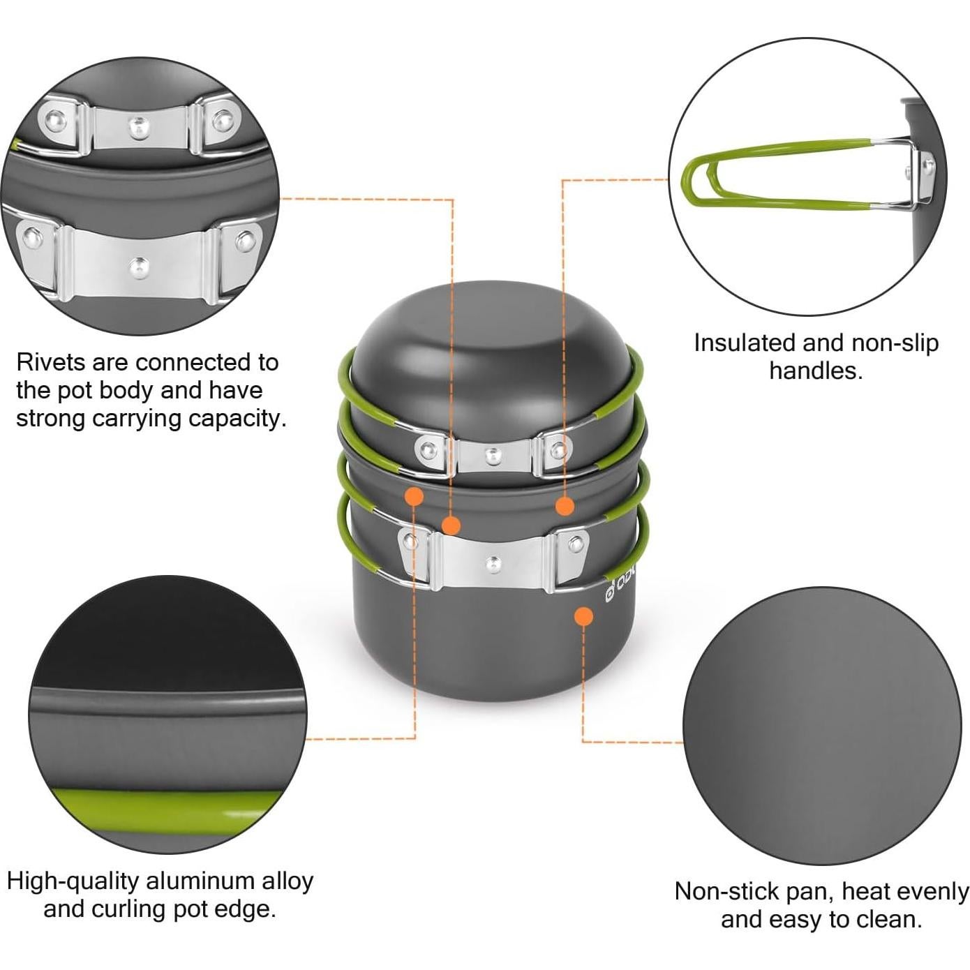 Kit de Cocina para Camping Odoland 16 Piezas Ligero