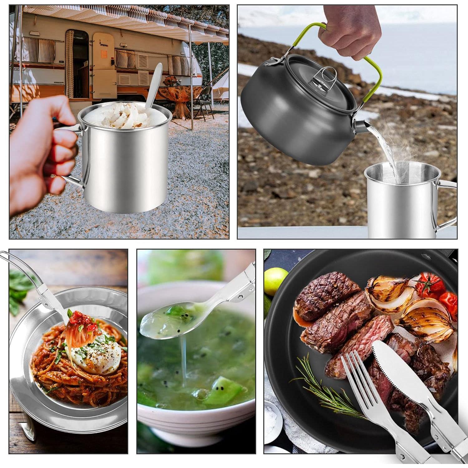 Kit de Cocina para Camping Odoland 16 Piezas Ligero