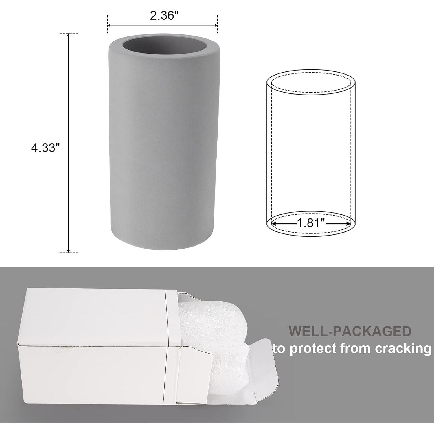 Soporte para Cepillos de Dientes BOJDOPIE Diatomita Gris 6x6x11cm