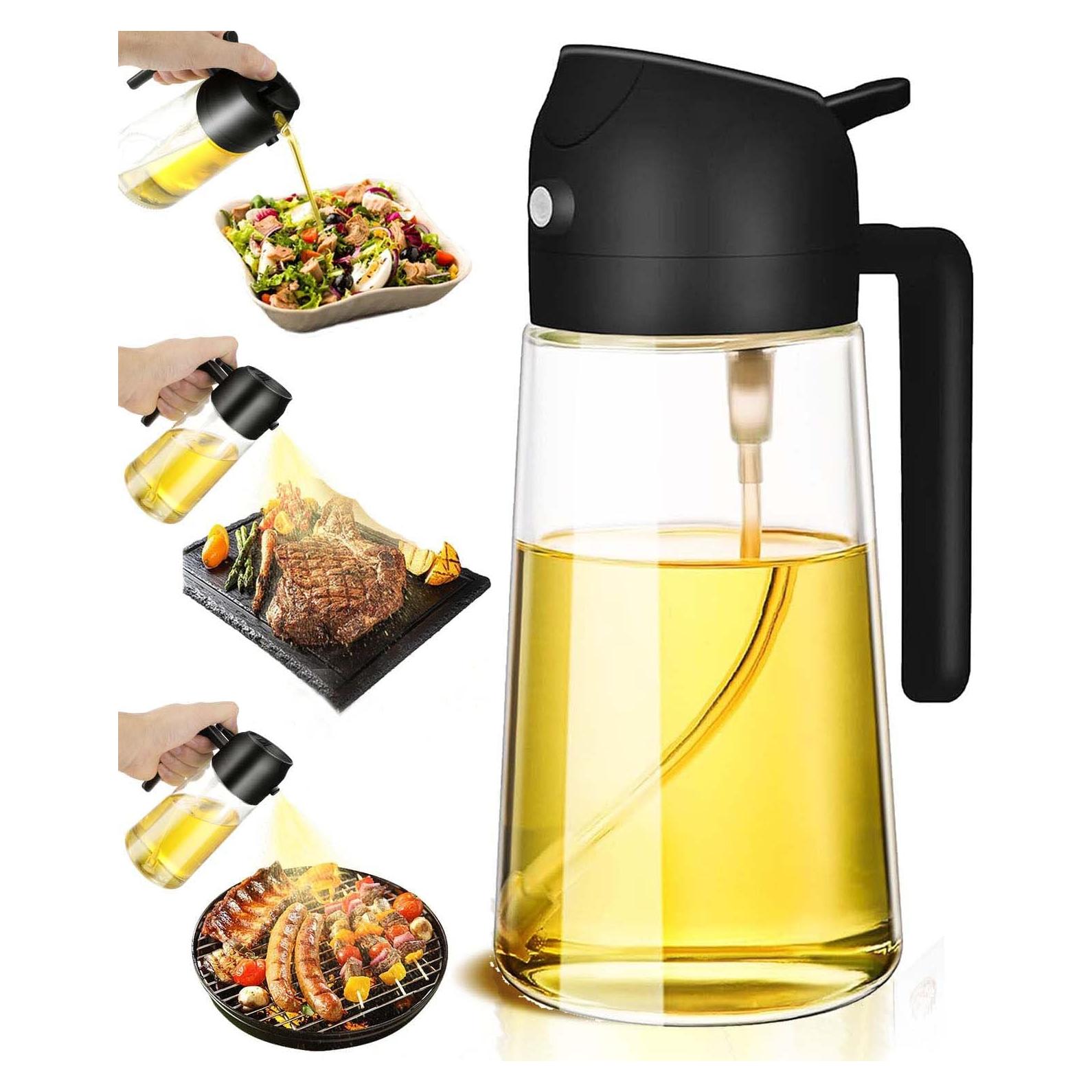 Rociador de Aceite 2 en 1 Arsatbs 470ml Vidrio Negro