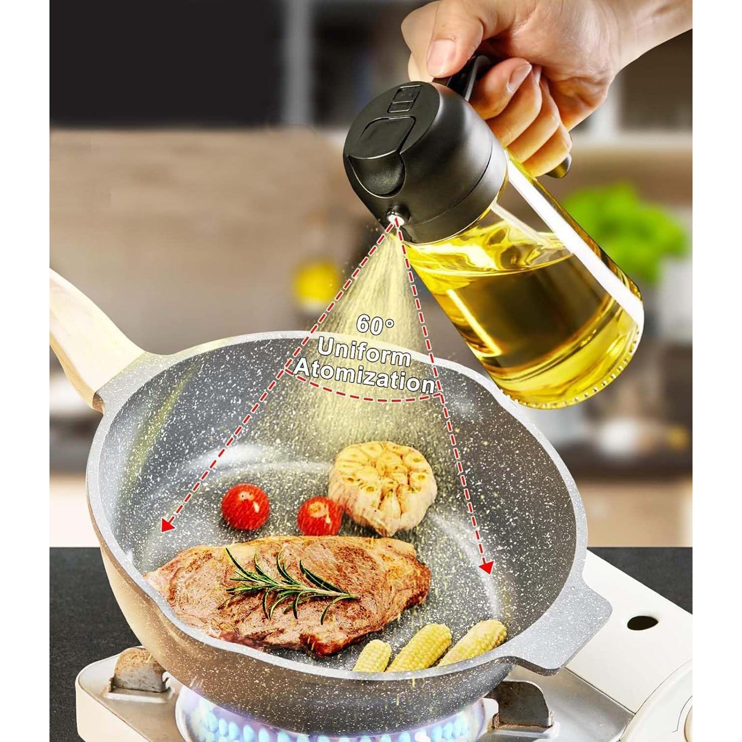 Rociador de Aceite 2 en 1 Arsatbs 470ml Vidrio Negro